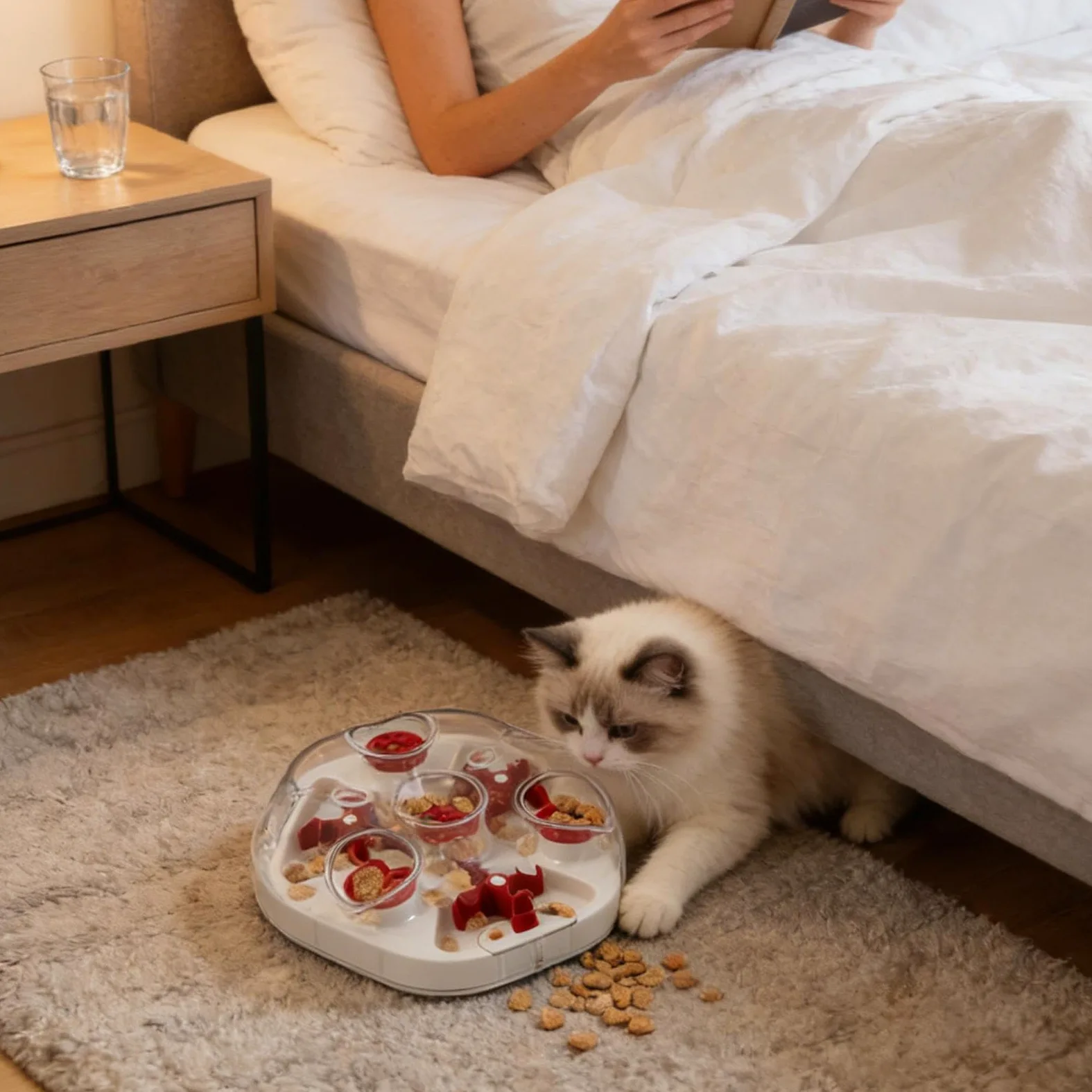 Puzzle À Pour Chien d'Intelligence avec Distributeur de Croquettes | Jouet Distribueur De Avec Trous À Snacks Pour L'Entraînement au Ralenti la Mastication le Domestique et l'Anti-Ennui des