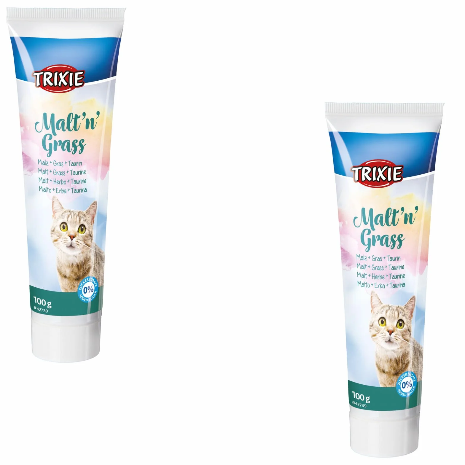 Trixie Malt’n’Grass Anti-Hairball 2 x 100 g Aliment complémentaire pour Chats Favorise la Digestion