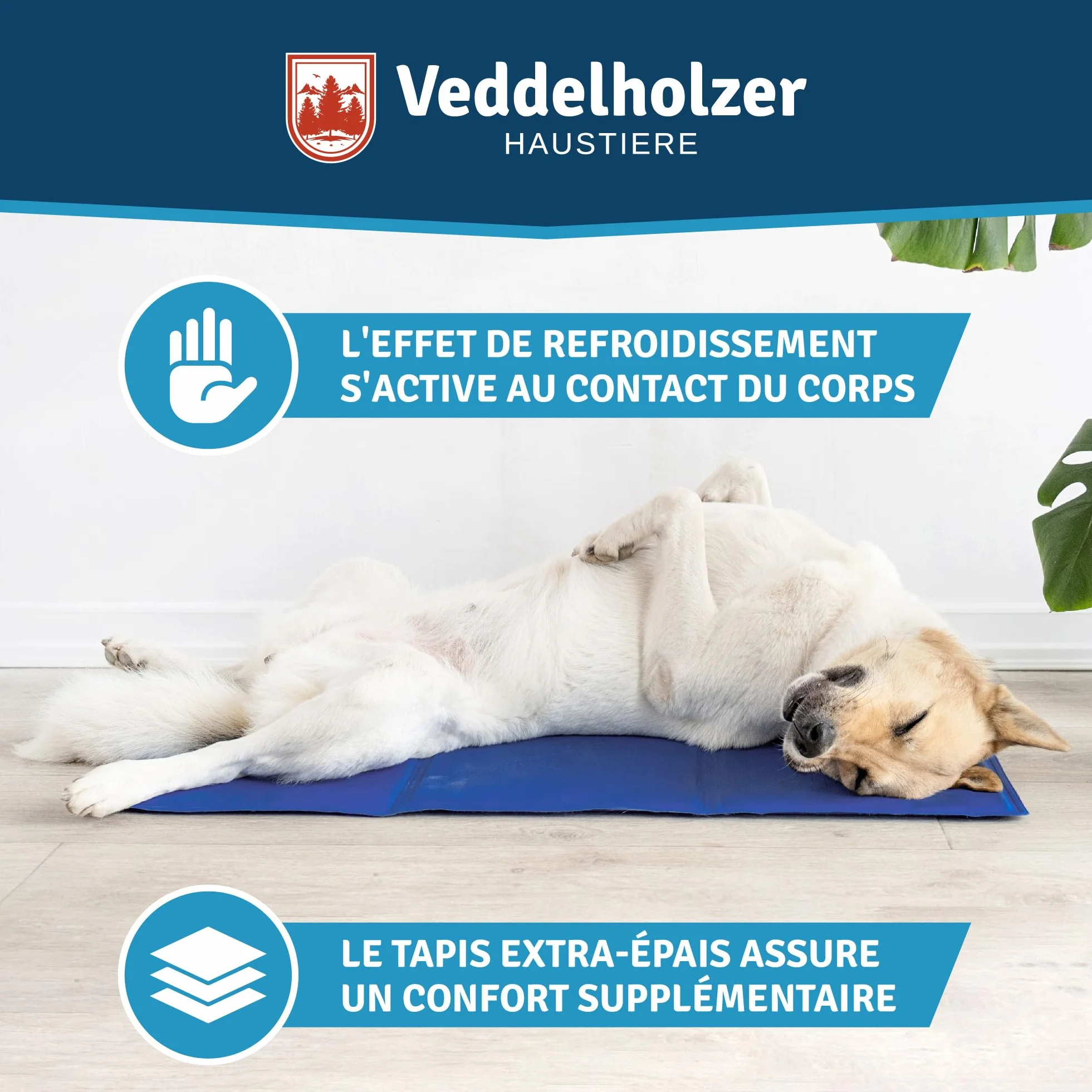Tapis rafraîchissant pour chien extra épais, auto-refroidissant, résistant aux rayures