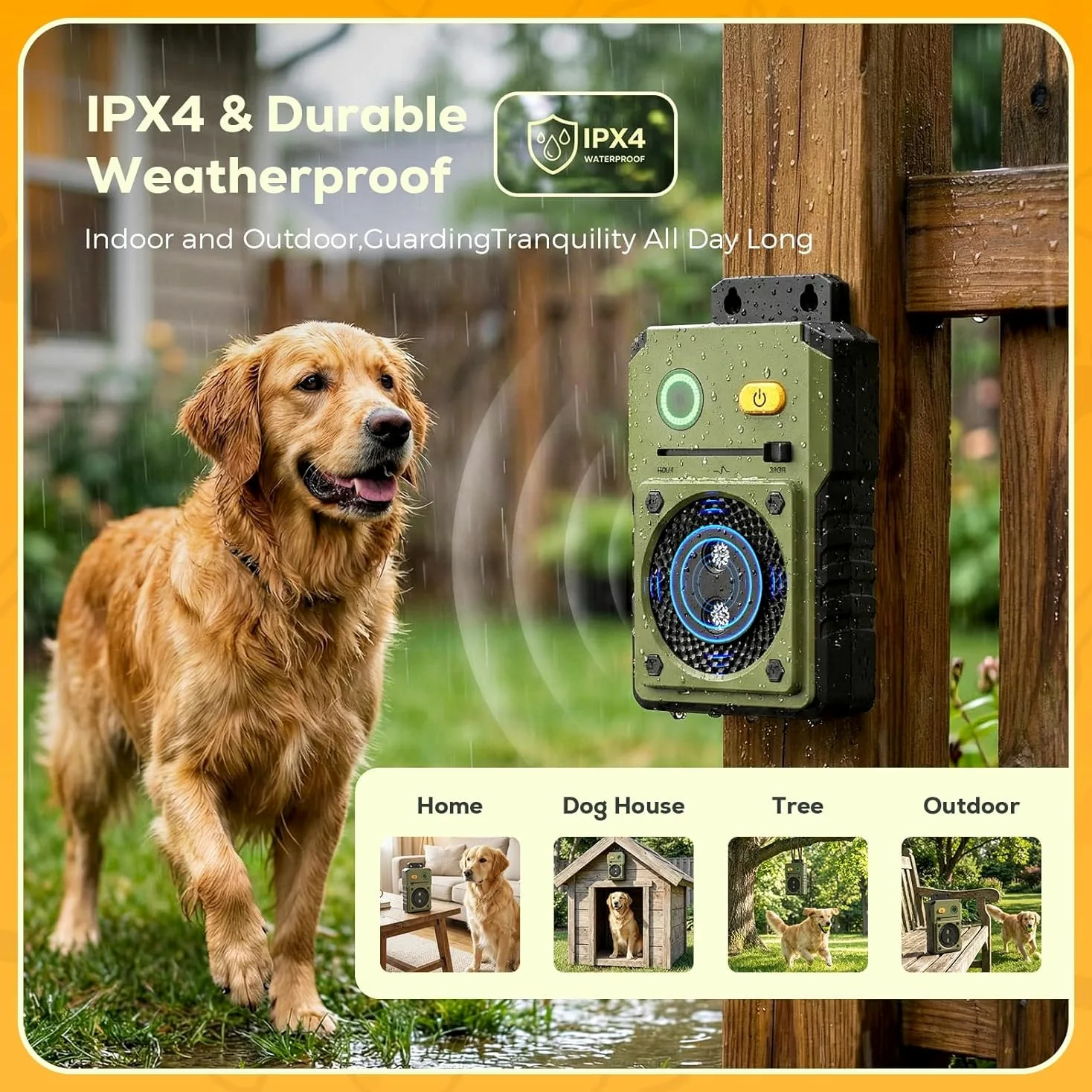 Portatif Anti Aboiement Chien,26 Pieds Rechargeable Dispositif Anti Aboiement Chien,Ultrasons Anti Aboiement pour Chien,repulsif chien ,Anti-aboiements Extérieur et Intérieur pour Petits Grands Chien