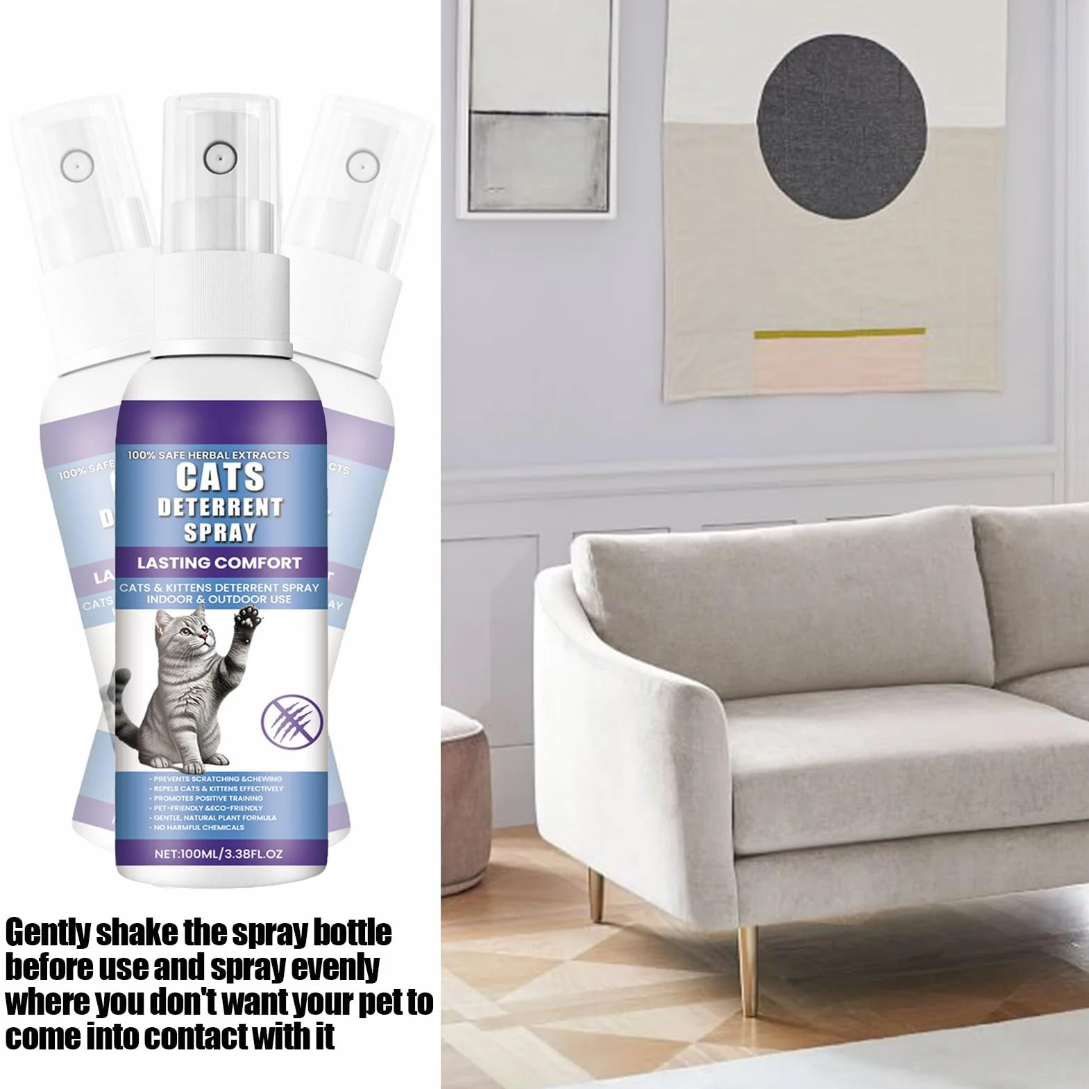 Anti Griffe Chat Canapé 100ml