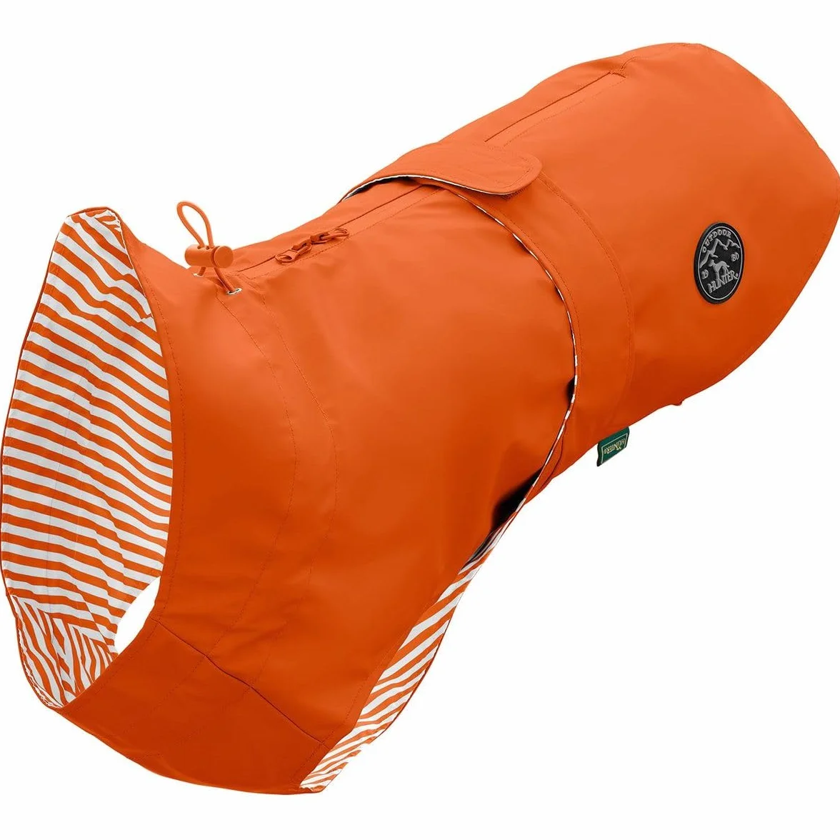 Hunter Manteau de Pluie Milford pour Chien, Orange, Coupe Ergonomique, Protection optimale, réglable, Fermeture éclair, Facile d'entretien