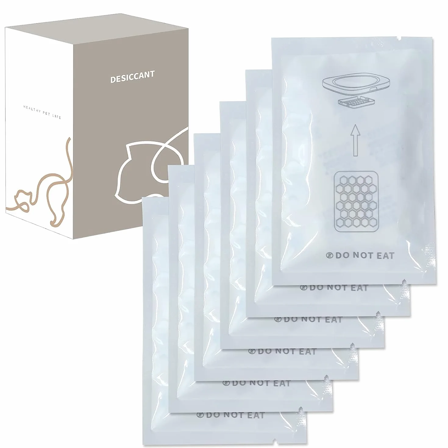 IMIPAW Lot de 6 déshydratants pour animaux de compagnie - Rechange pour distributeur automatique de nourriture pour chats et chiens