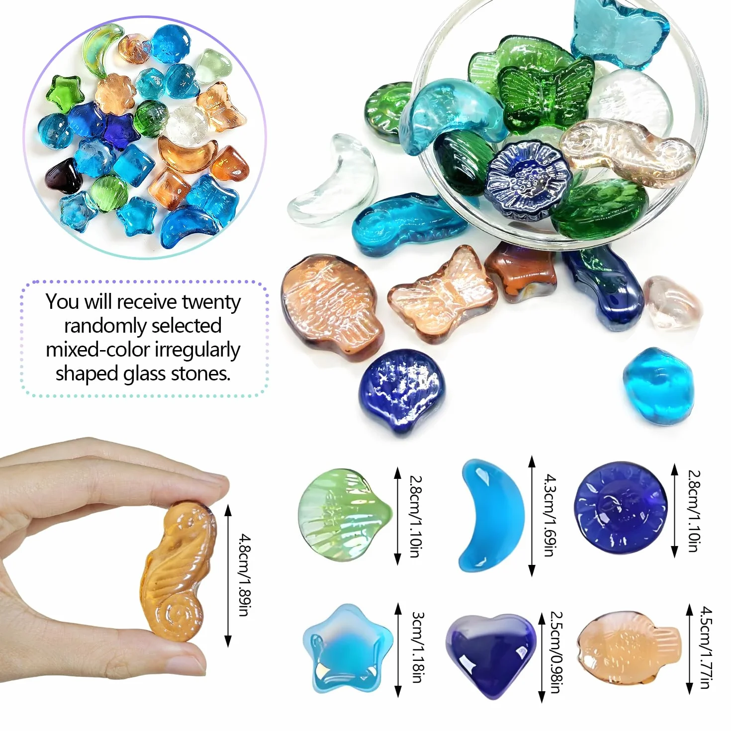 Billes Pierres Précieuses Décoratives 450g pour Aquarium Vases Bricolage Cadeaux