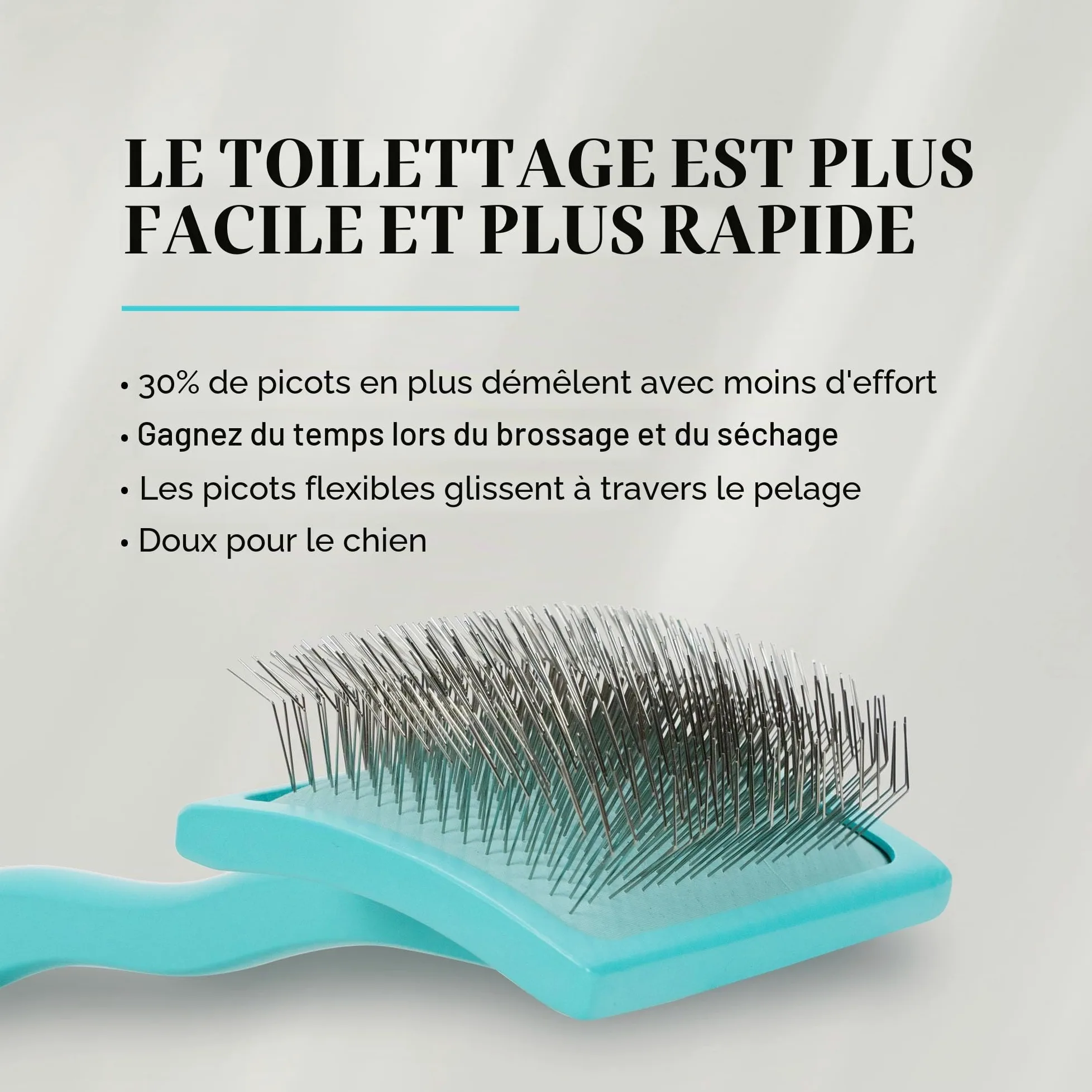Chris Christensen Big G Brosse à démêler pour chiens (dorés, labradoodles, caniches), toilettez comme un professionnel, style démêlant en peluche, permet d'économiser du temps et de l'énergie, bleu