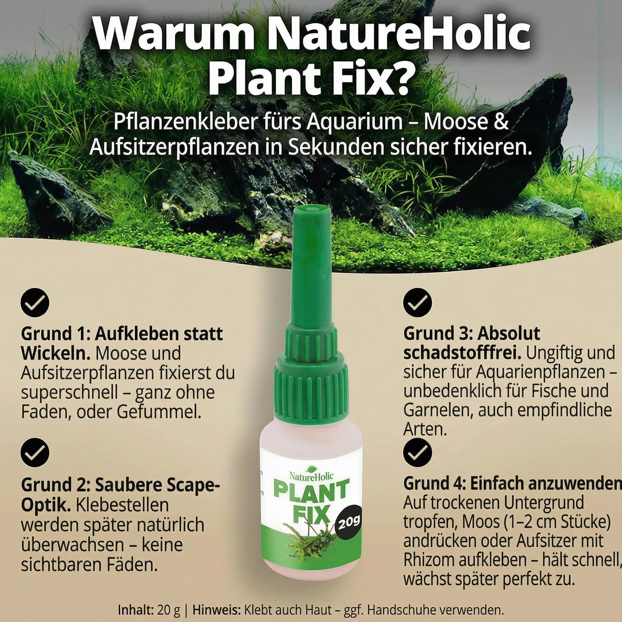 NatureHolic Colle pour Plantes 20g Non Toxique