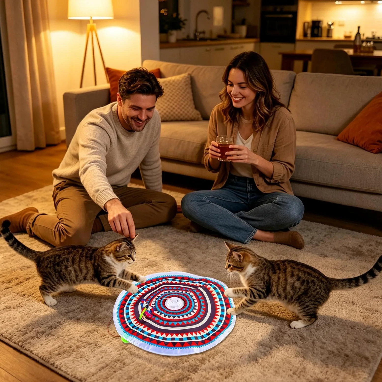 Jouet interactif pour chat rechargeable et intelligent | Jouet de divertissement chaton pour intérieur ou extérieur Balcon Appartement Maison Salon