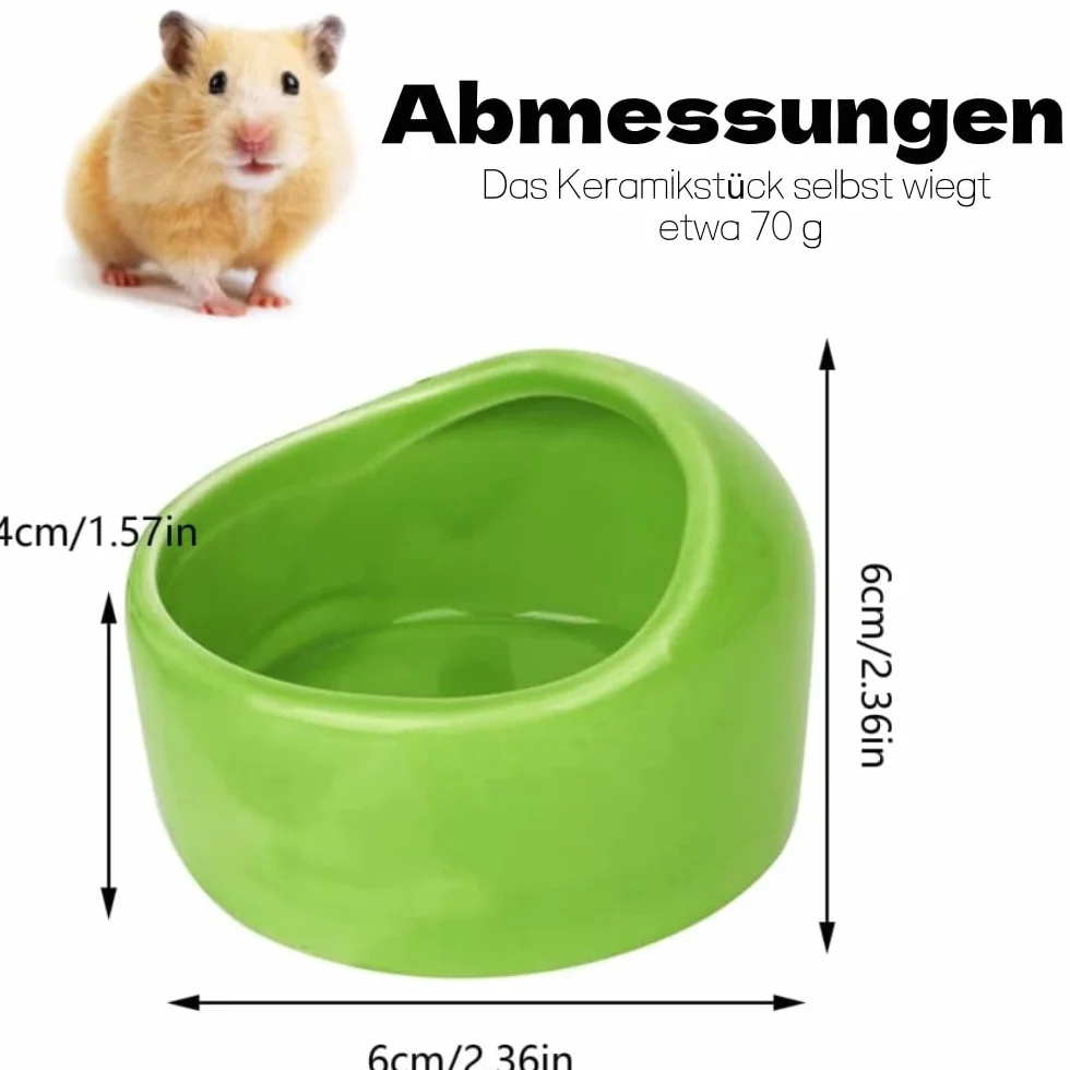 LATRAT Ensemble de 3 bols en céramique pour hamster et petits animaux