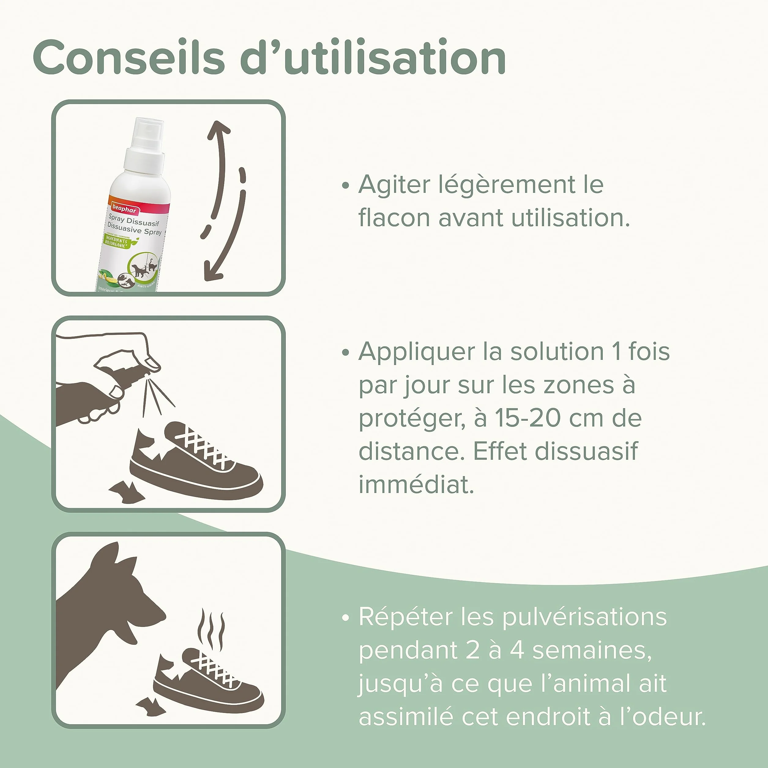 Beaphar Spray Dissuasif Chien Chat Anti-dégradations Anti-marquage urinaire 250ml Fabriqué France