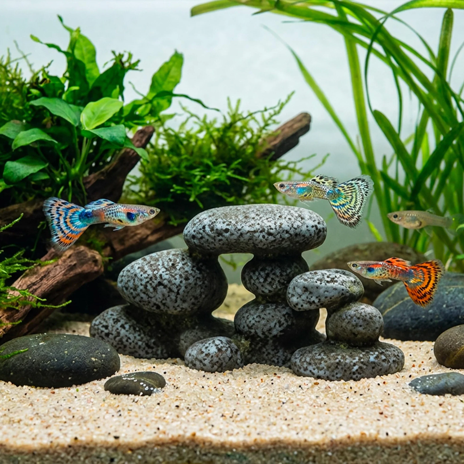 WAVE Zen Stone Rocher Décoration Aquariophilie Taille M