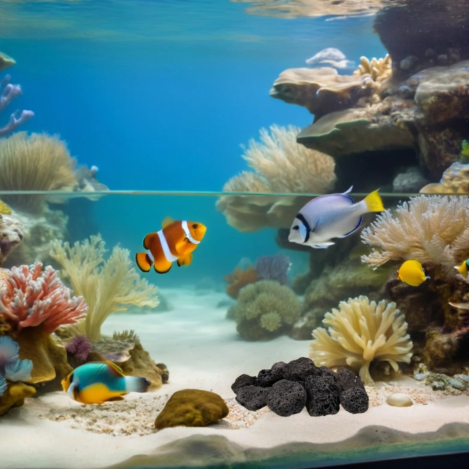 Pierre de Lave Naturelles Noires pour Aquarium Décoration Foyers Grills à Gaz