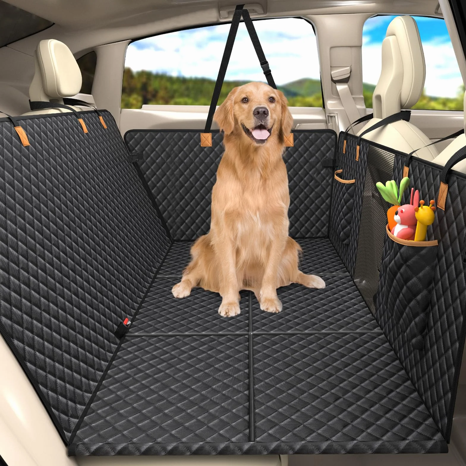 Housse Voiture Chien Lekeinchi Base Rigide Résistant Aux Rayures Imperméable Noir