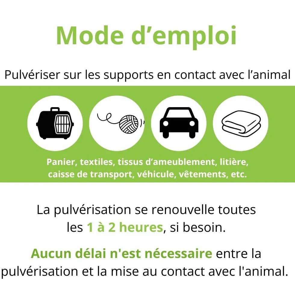 Anidev PetsCool Spray apaisant 15 ML - Anti Stress Chien Chat NAC - Huiles essentielles valériane vétiver Sauge Basilic - Action Rapide Inhalation Multi espèces