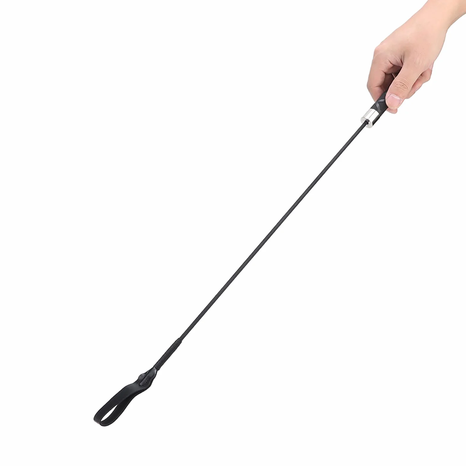 Fouet de Dressage Flexible en Plastique renforcé Noir pour Chien Gestion du Comportement Équitation