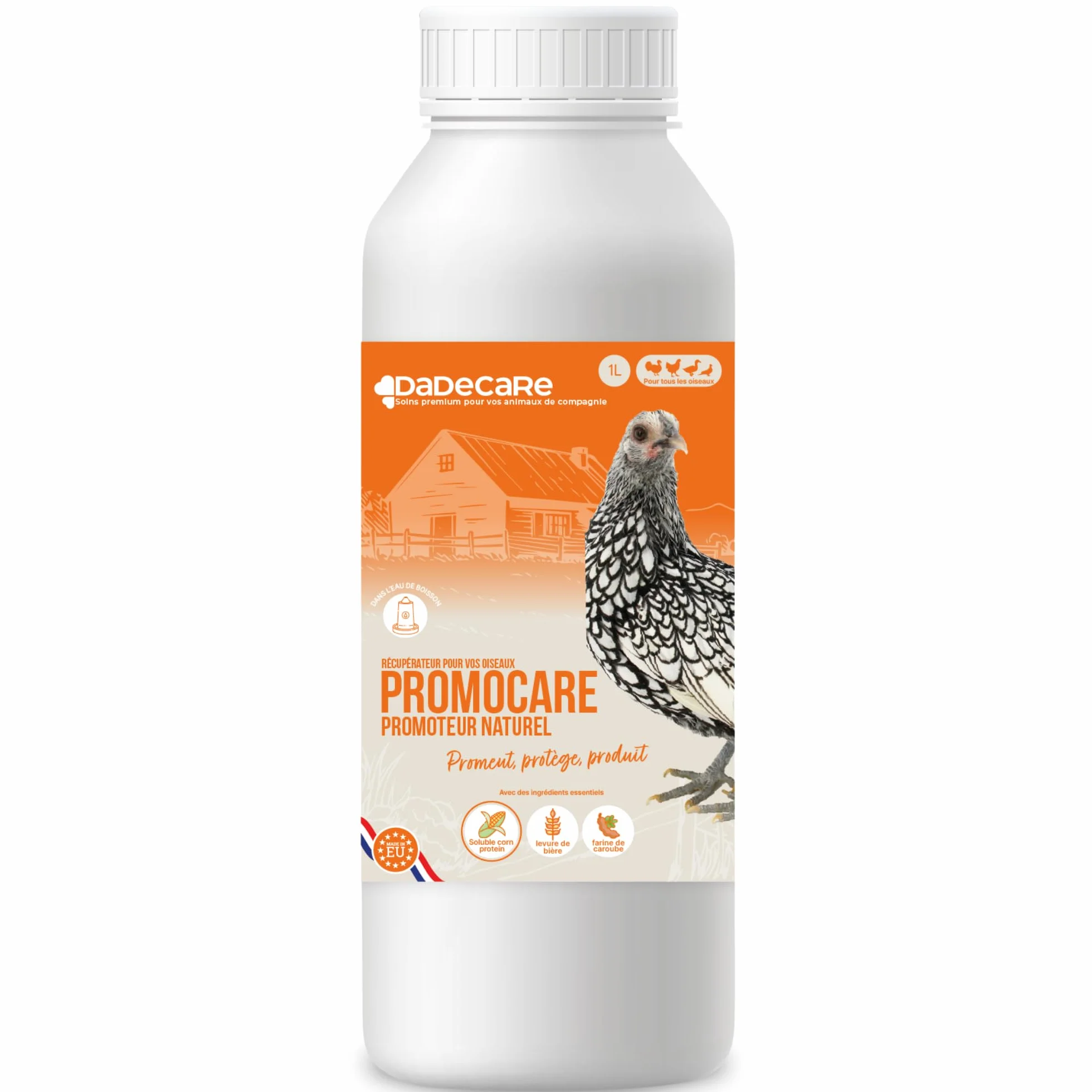 Promoteur multivitaminé 1L pour volailles avec acides aminés et antioxydants - Vitamines liquides