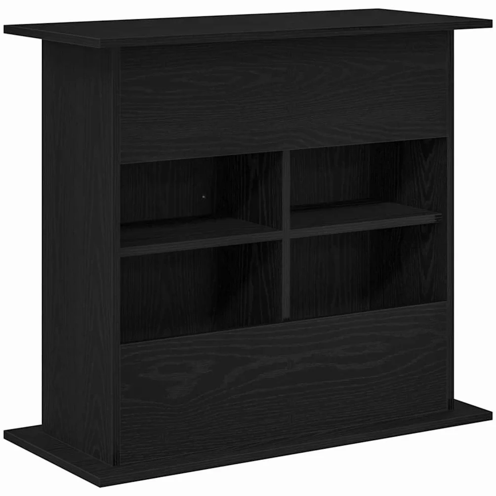 vidaXL Support d'aquarium Chêne Noir 81x36x73 cm Bois d'ingénierie