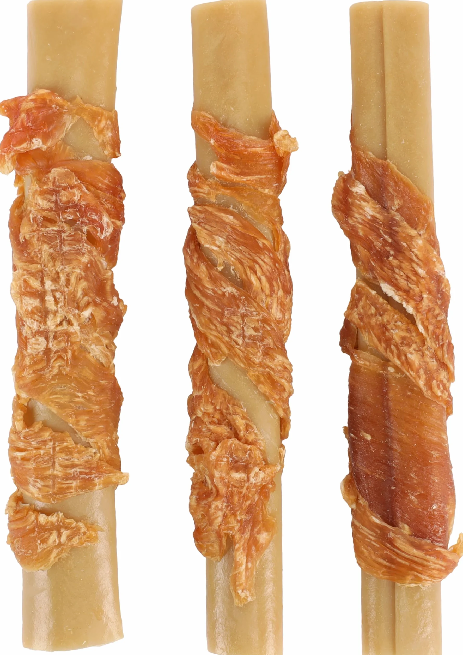 Flamingo Friandise Chien Bâtonnet sans Peau Bovine au Poulet 15cm 120g Longue durée
