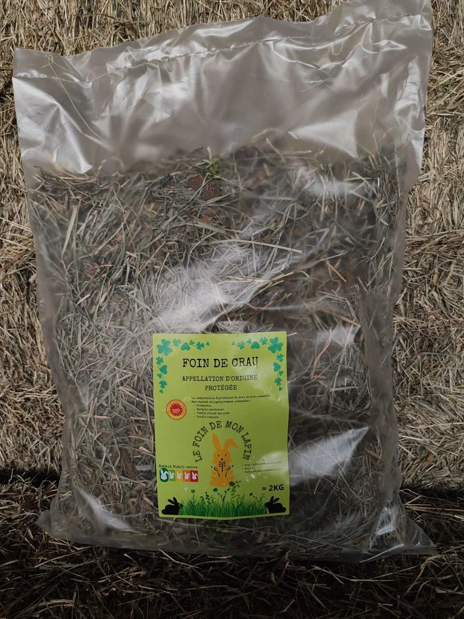 Foin De Crau AOP/AOC 2kg pour Lapin et Rongeur