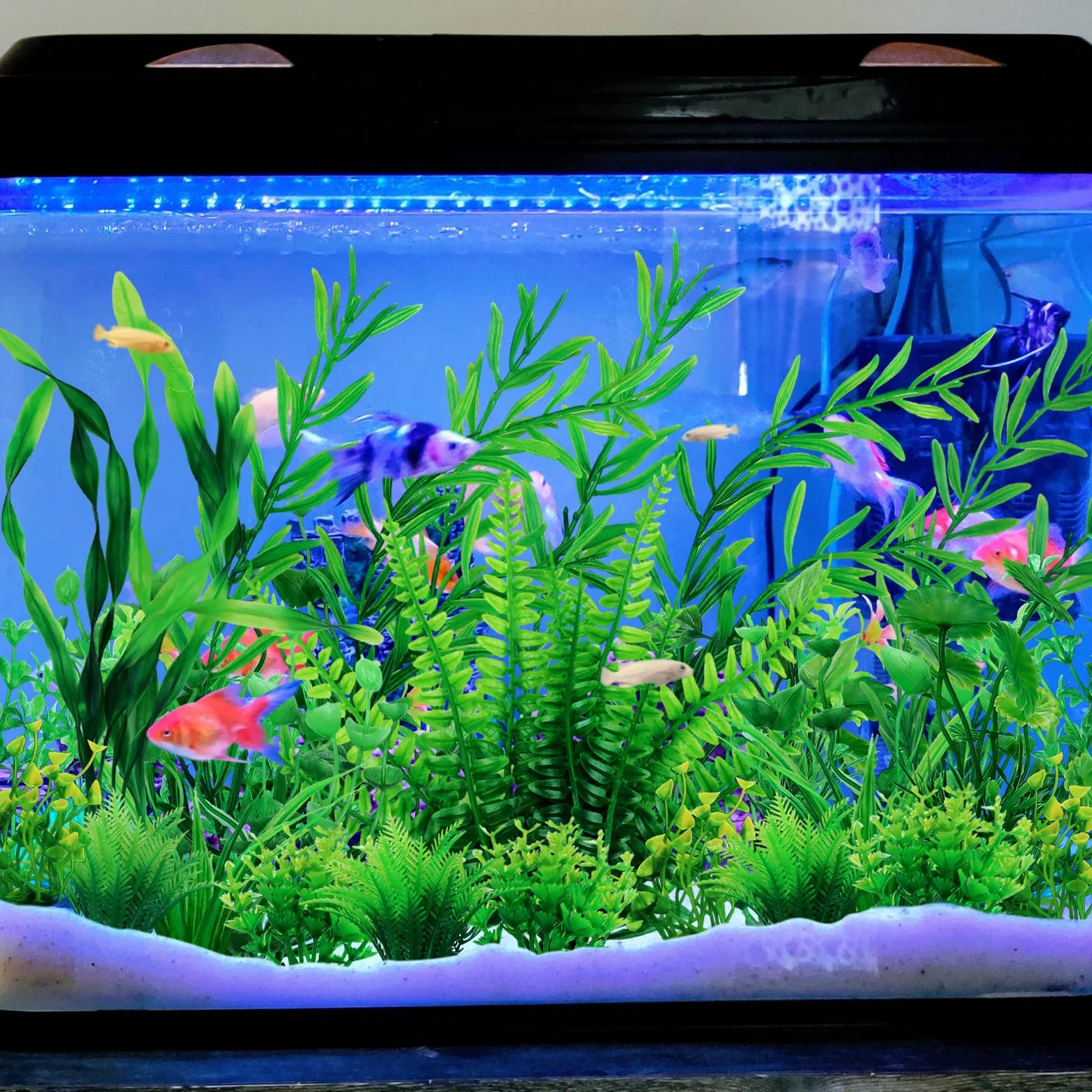 QUOZUO Plantes Artificielle Aquarium Décor 25 Pièces Vert Terrarium Décoration