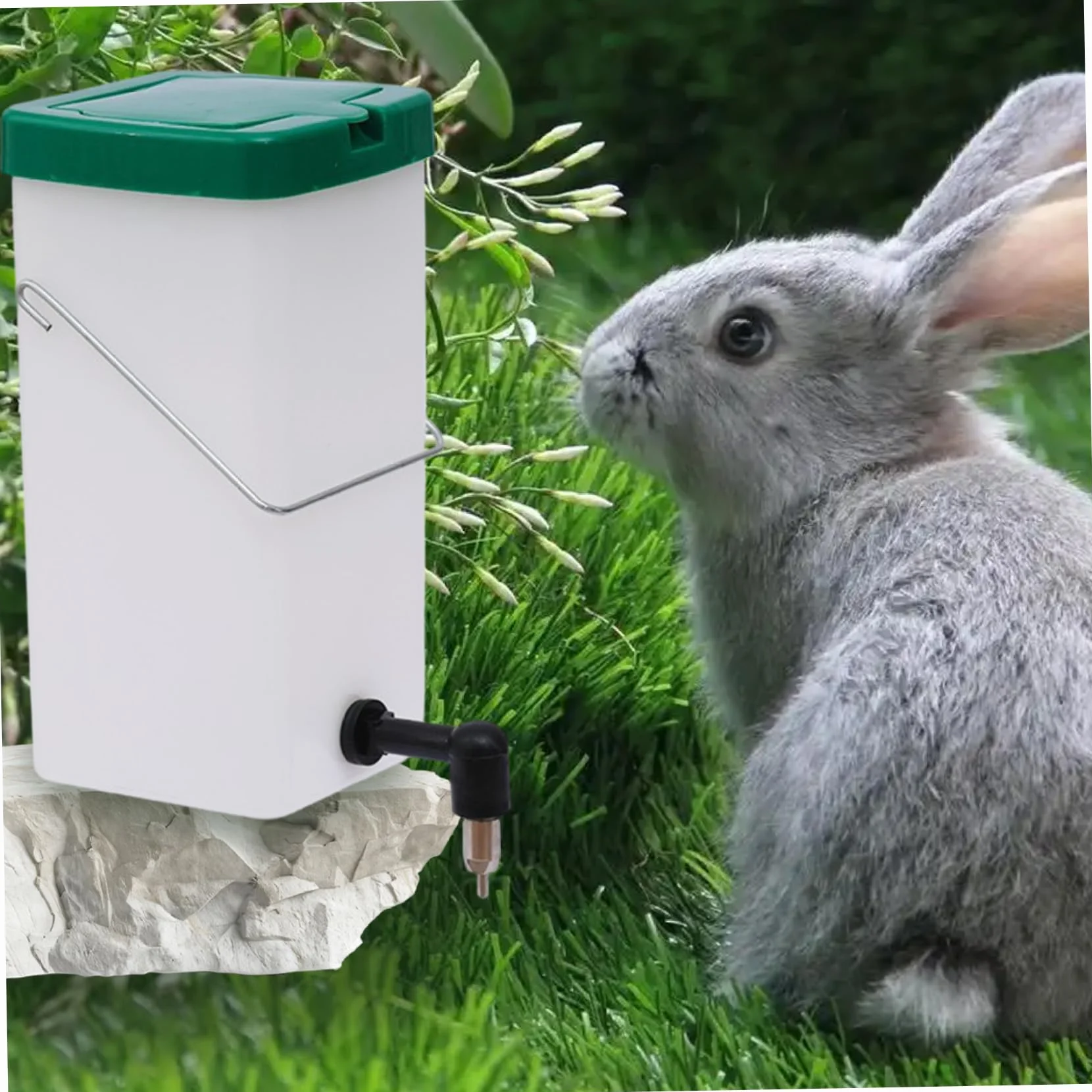 Bouteille d'eau de Lapin 1l Acier Inoxydable Mamelon pour Petit Animal