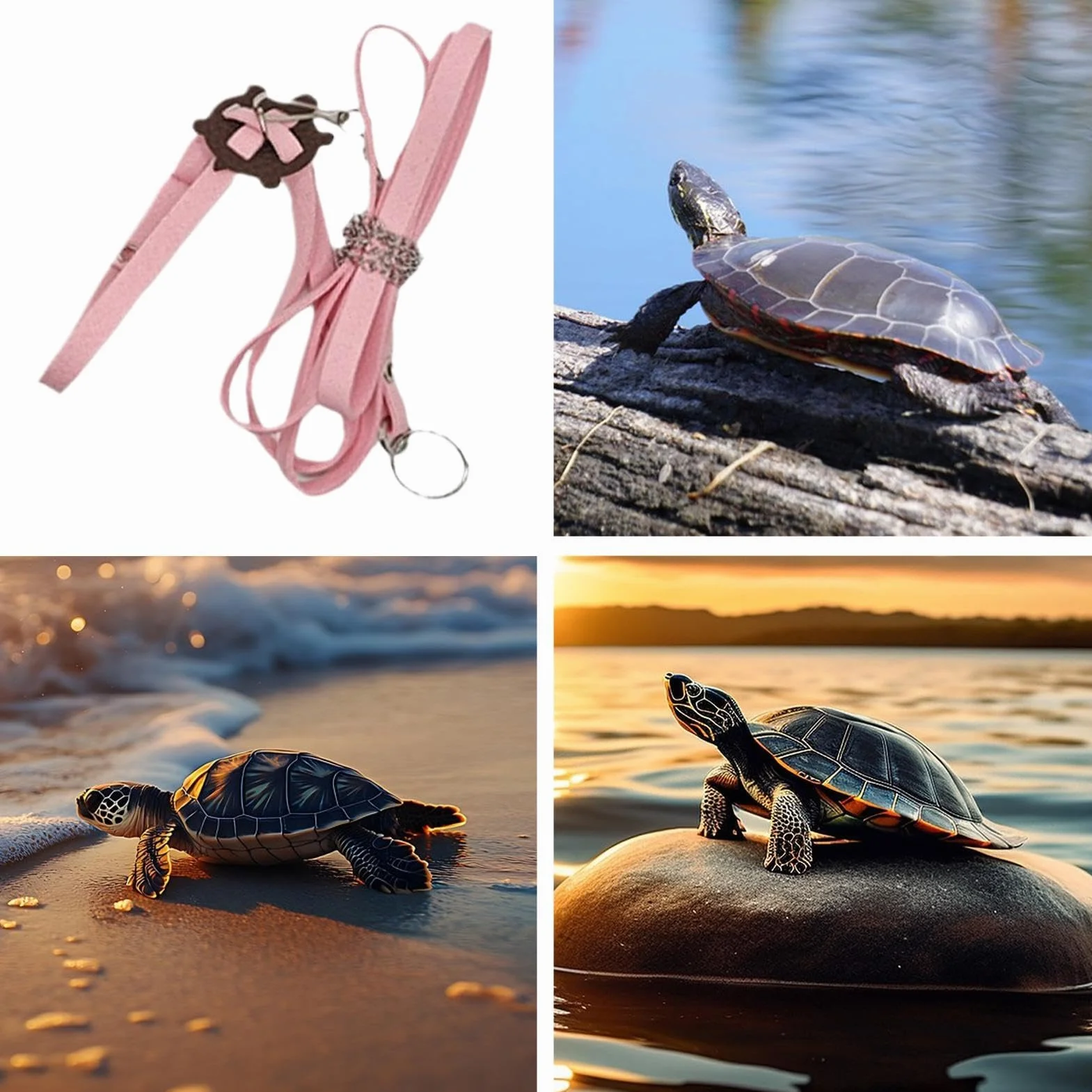 Laisses de Coffre de Tortue, Harnais d'extérieur en Cuir PU - Collier de Poitrine Souple