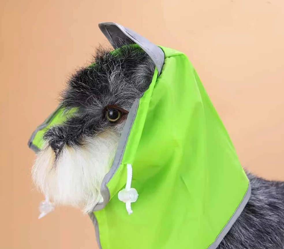 Patchwork Manteau de Pluie imperméable pour Chien 4 Jambes avec Capuche Amovible pour Chiens de Taille Petits Moyenne et Grande (20#, Jaune)
