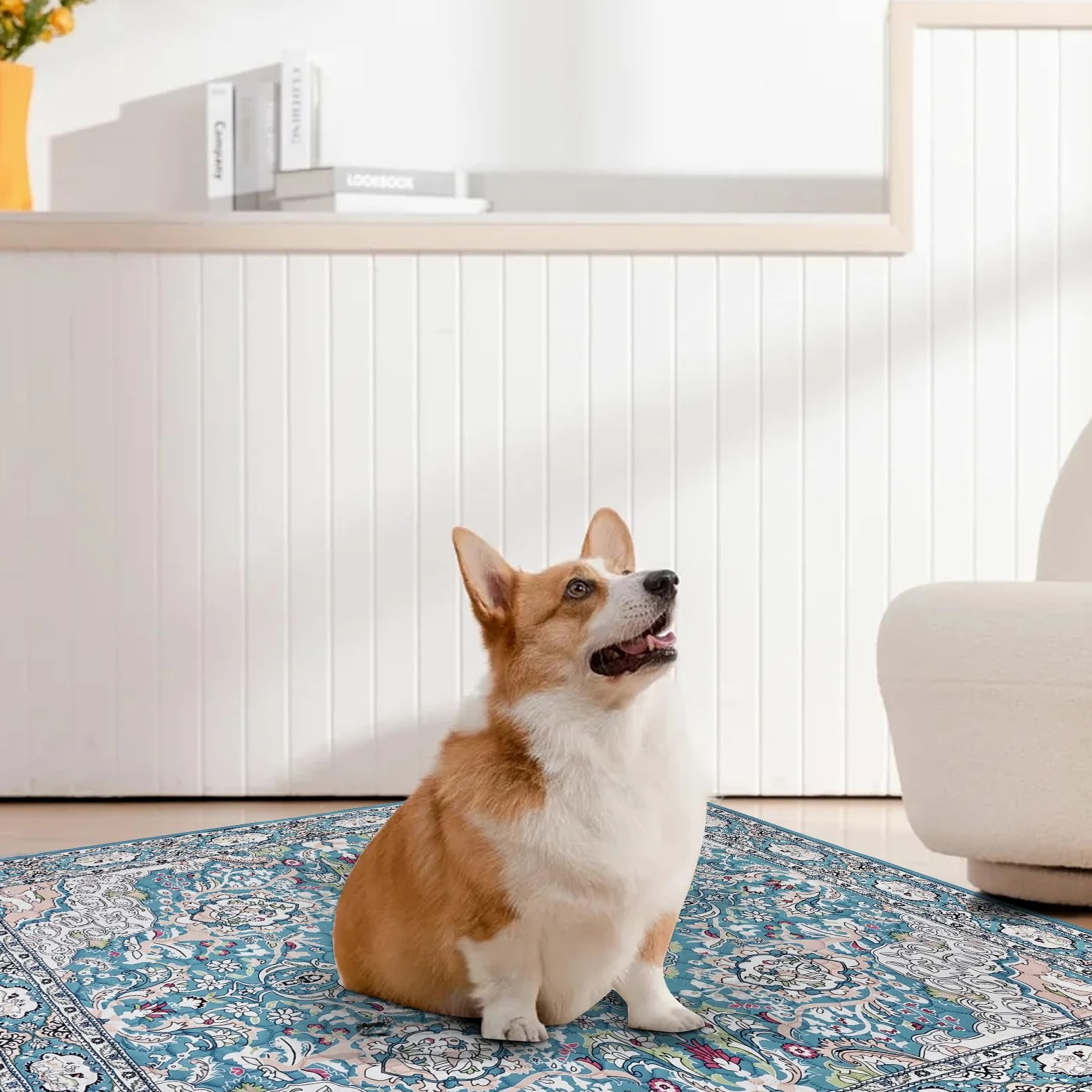 Tapis Hygiéniques Lavables pour Chien,182 x182cm, Imperméables pour Chiot | Tapis d'apprentissage Absorbants et à Séchage Rapide, Réutilisables avec, étanches pour Animal Domestique avec Phéromones