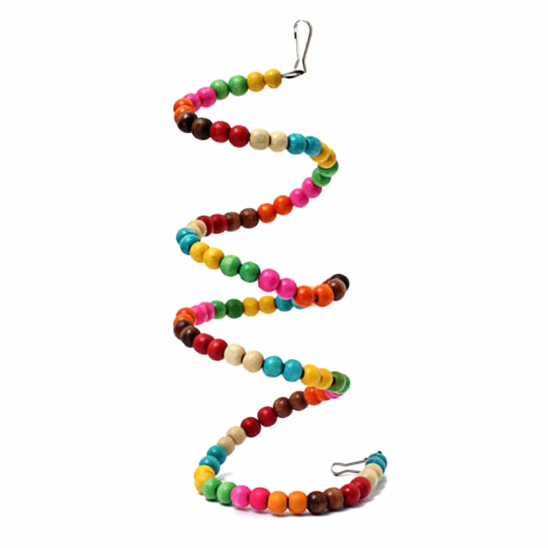 Perchoir flexible échelle en bois pour oiseaux perroquet 100cm