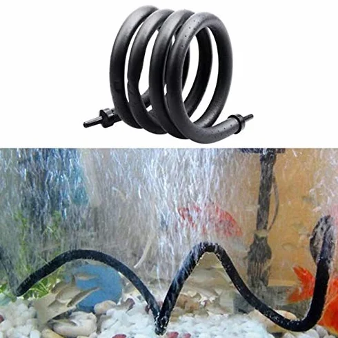 TopHomer Tube à bulles pour aquarium Aérateur mural flexible 75 cm Double tête