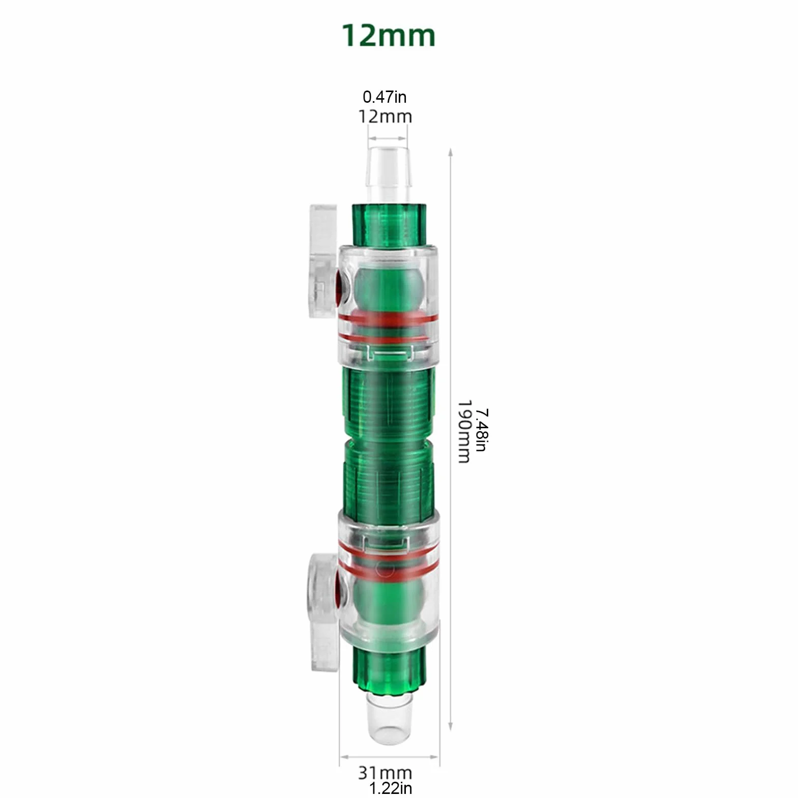 Aquarium de soupape à double robinet - Connecteur de tuyau de tuyau de poisson à poisson | Vanne de soupape Release rapide Pompe à air Vannes de commande d'écoulement d'aquarium pour le sel d'eau fraî