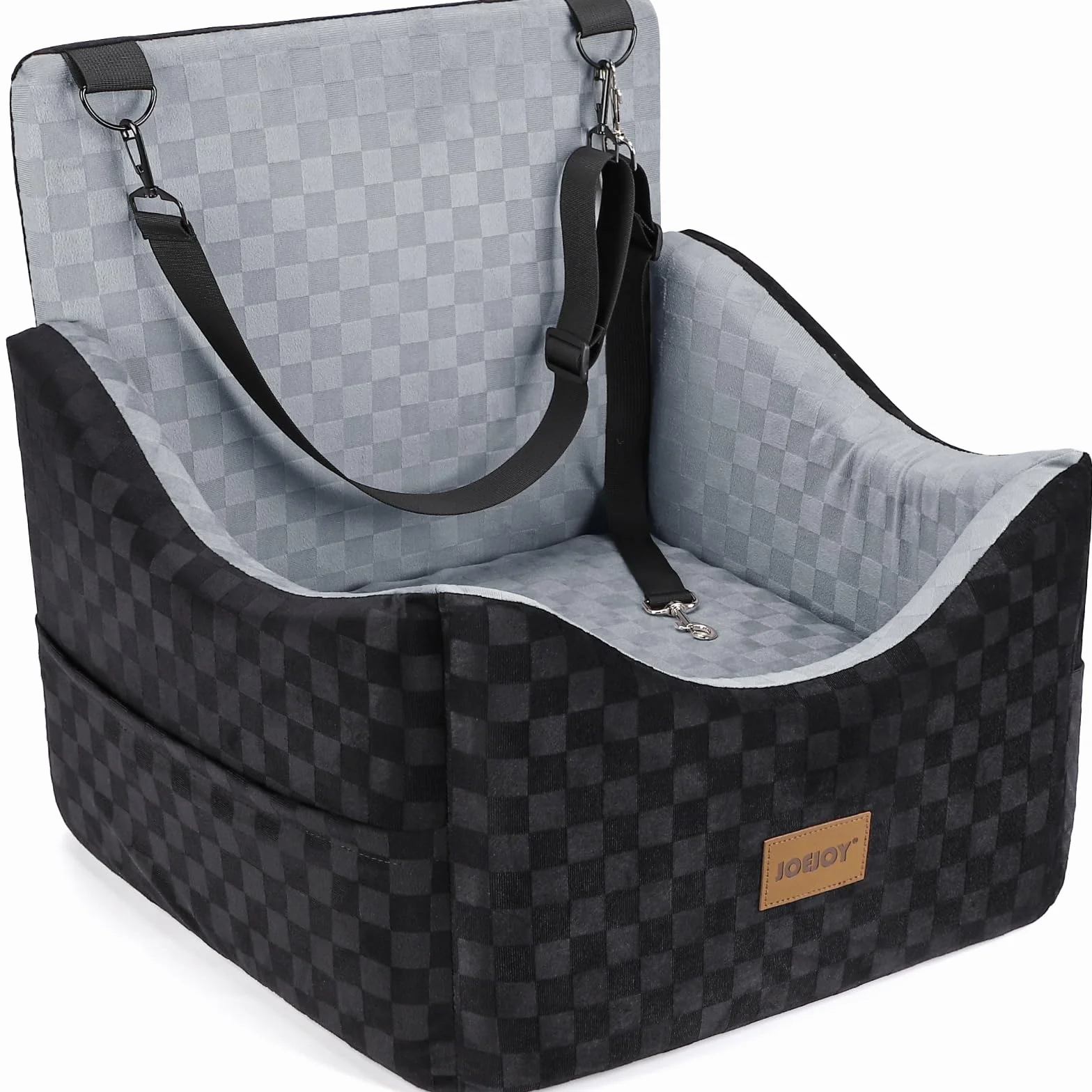 Siège Auto Chien Extra Stable pour Petite à Moyenne Taille, Mousse à Mémoire de Forme, Housse Lavable, Coussin Double Face