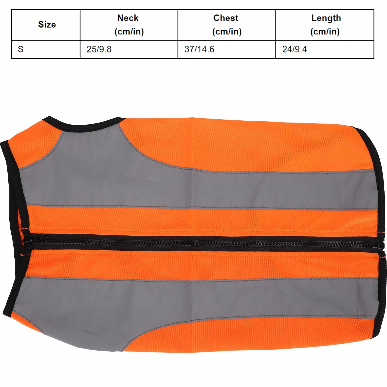 Gilet Réfléchissant de Sécurité pour Chien XL Orange Fluo, Veste Lumineuse Haute Visibilité