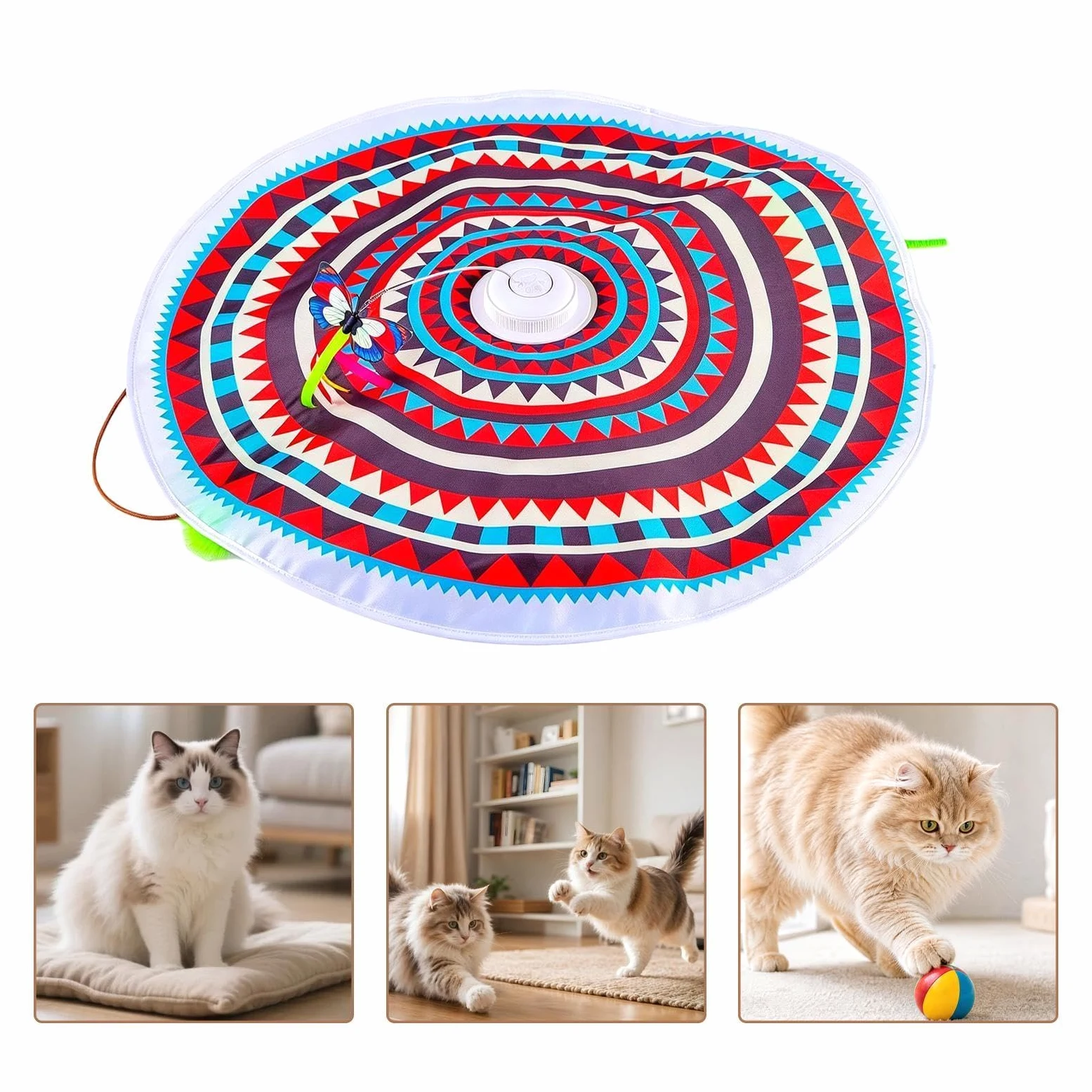 Jouet interactif pour chat rechargeable et intelligent | Jouet de soulagement de l'ennui des chats pour intérieur ou extérieur balcon appartement maison salon