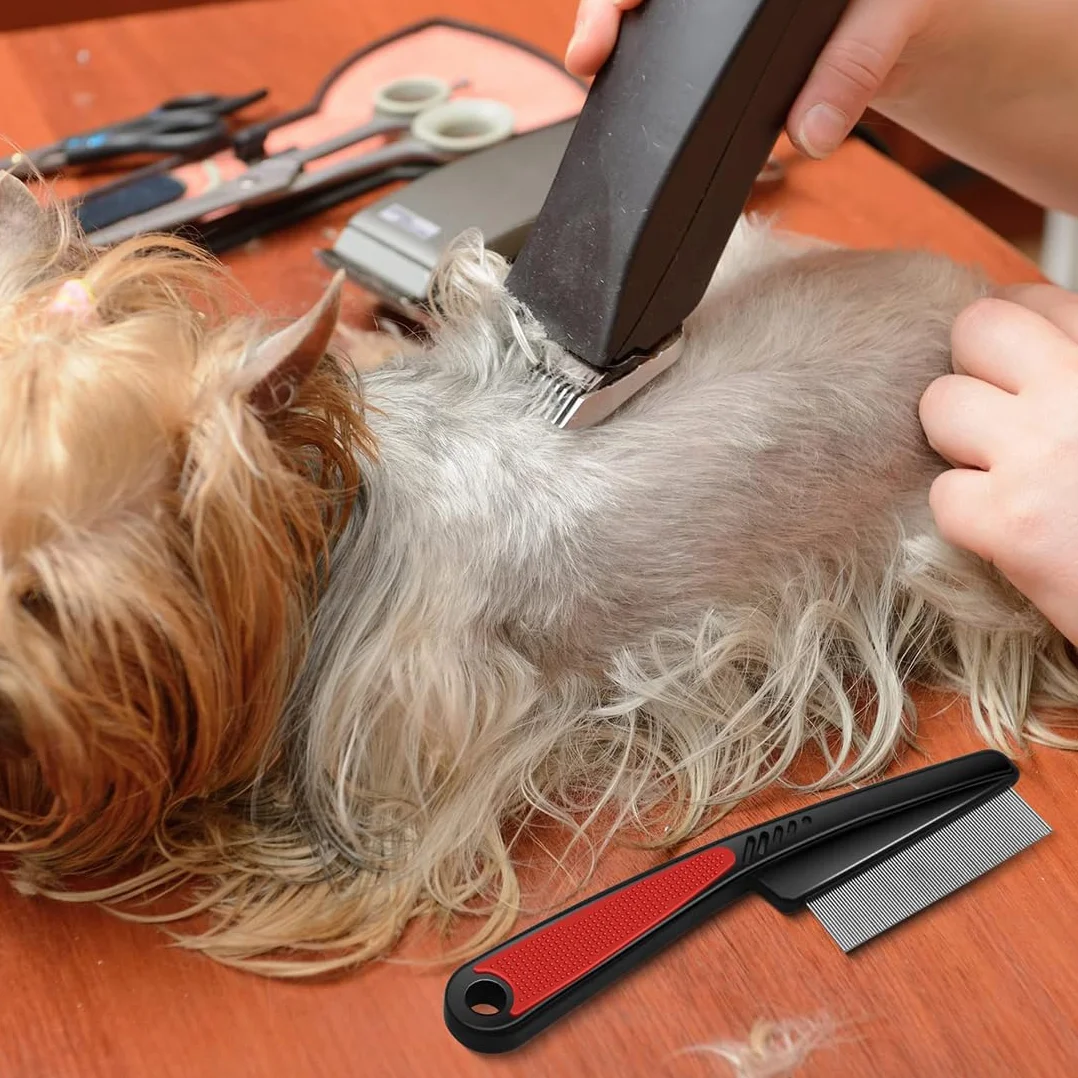PetPäl Peigne antiparasitaire pour chien & chat - efficace puces poux poussière professionnel durable