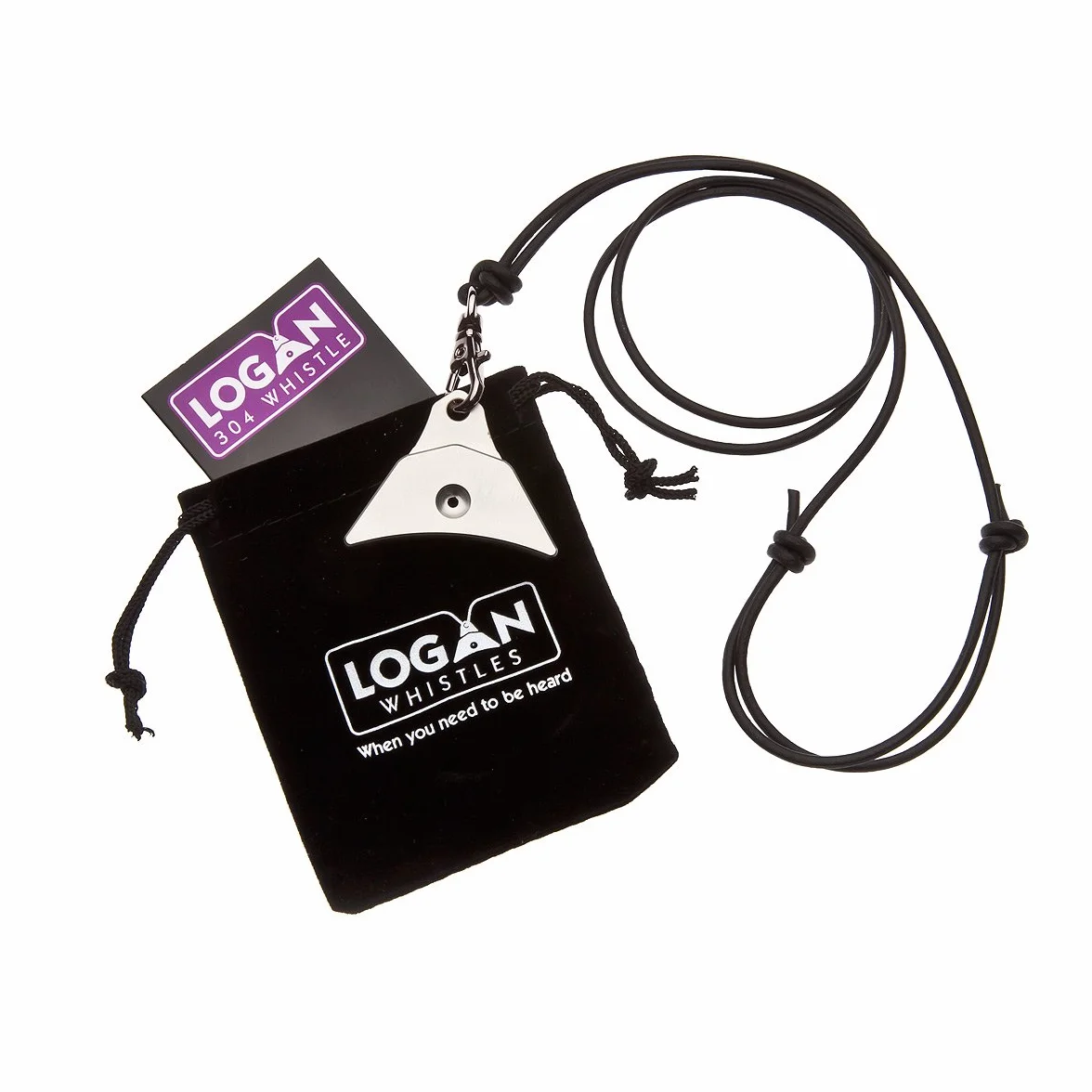 Logan Sifflet en Acier Inoxydable 304 Cordon Cuir