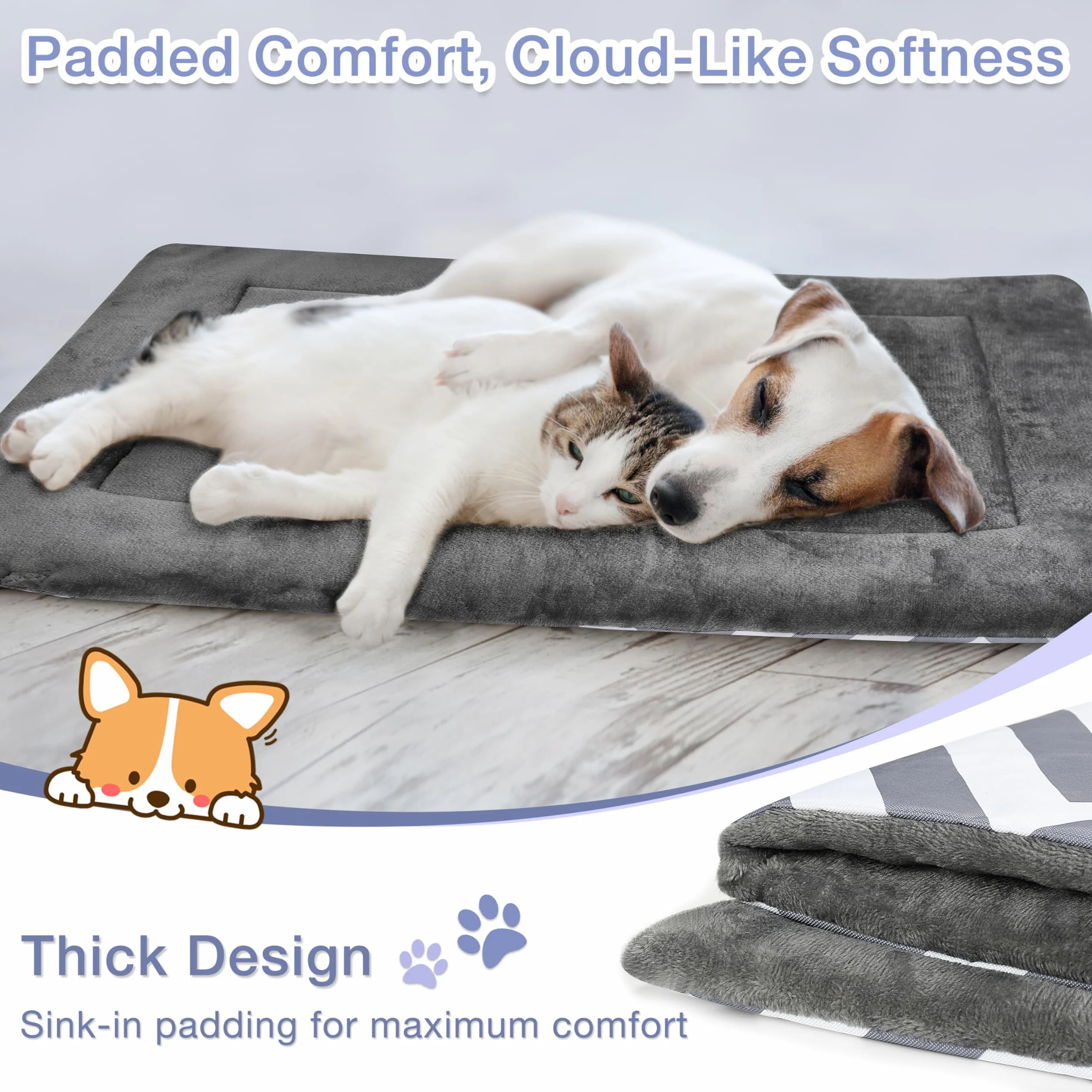 Pawsse Couverture imperméable pour chien 80 x 60 cm Tapis d'extérieur lavable Pliable Voyage