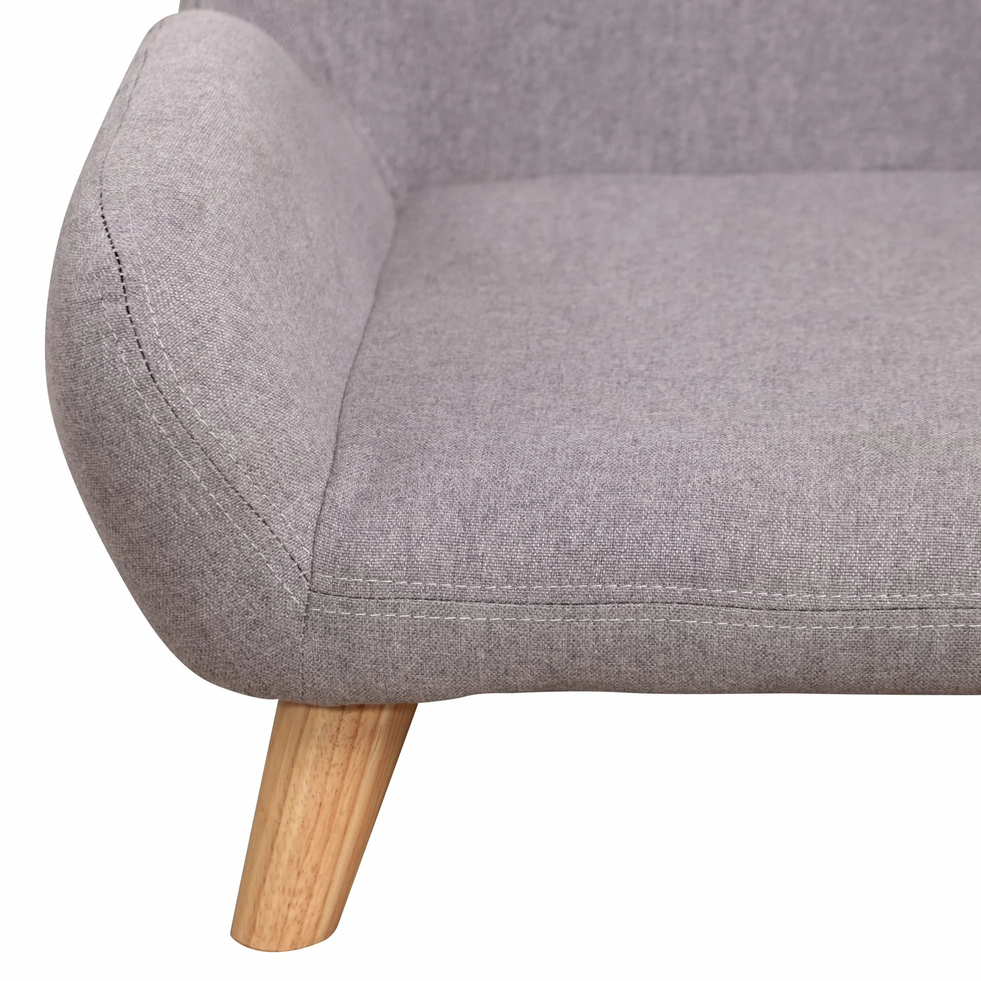PawHut Canapé pour Chien Style scandinave Pieds en Bois Tissu 72 x 44 x 31 cm Gris