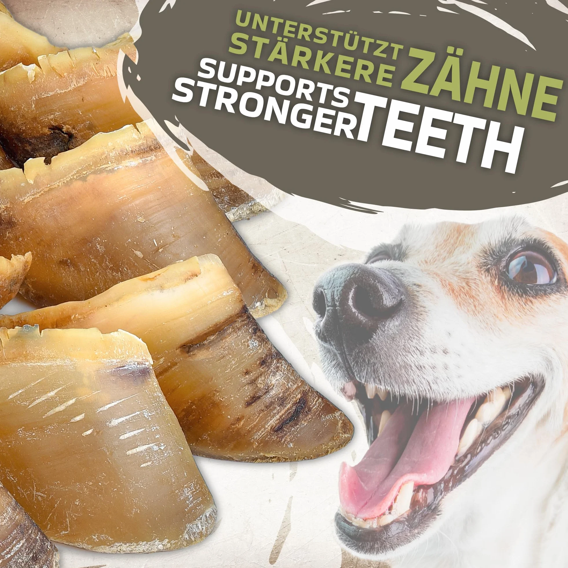 Sabots de bœuf pour Chiens 10 pièces 1kg Friandises Naturelles à mâcher sans additifs ni colorants Soin Dentaire Longue durée