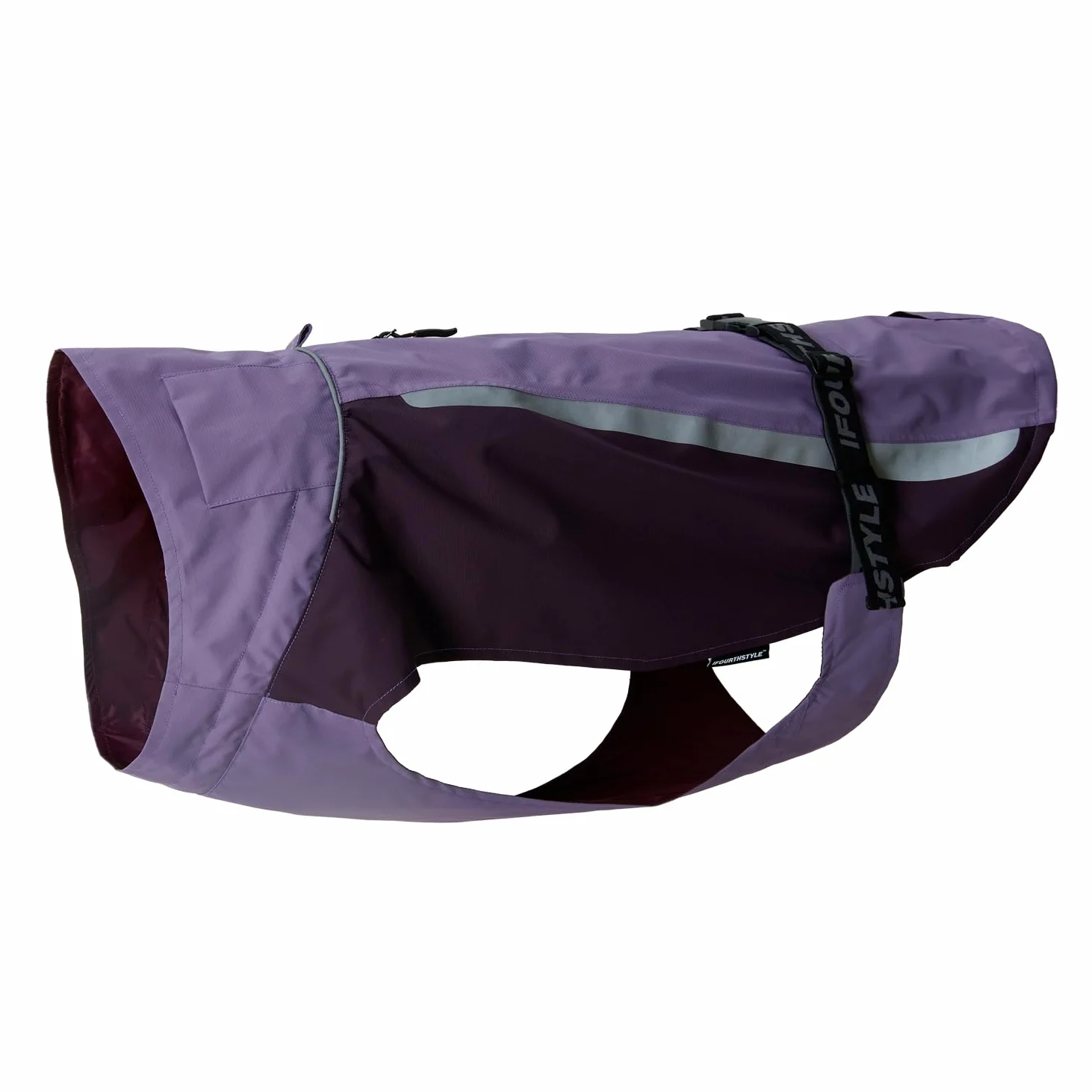 Manteau de pluie imperméable pour chien avec veste de pluie légère et réfléchissante (longueur du dos 35 cm, violet)