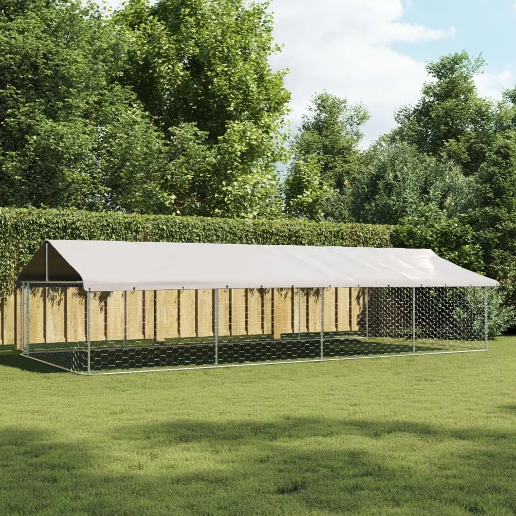 Chenil extérieur avec Toit 600x300x150 cm pour Chiens