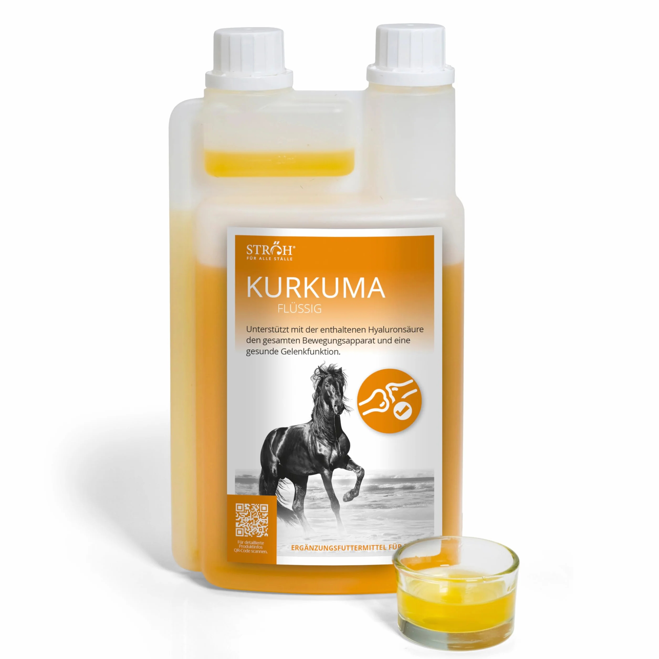 STRÖH Curcuma pour chevaux 1 L - Complément articulaire cartilage ligaments tendons