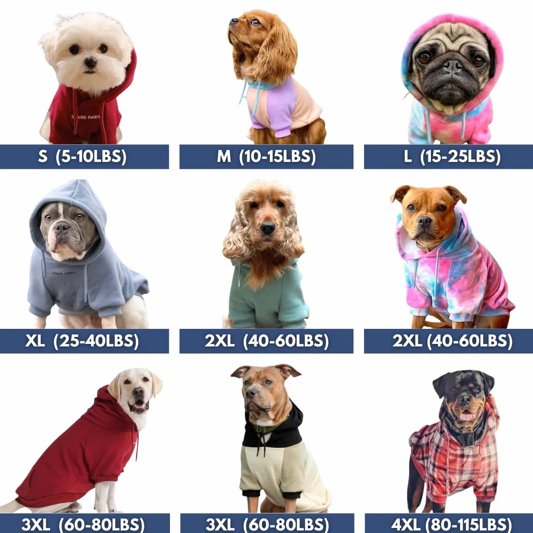 Spark Paws Sweat à capuche pour chien – Veste d'hiver chaude pour petites, moyennes et grandes races – Cyber Punk – M