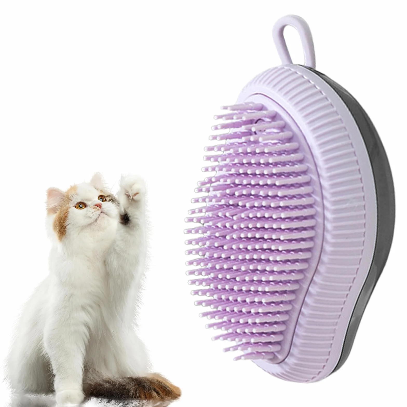 Brosse de Bain en Silicone pour Animaux de Compagnie avec Réservoir et Distributeur d'Eau et Shampoing