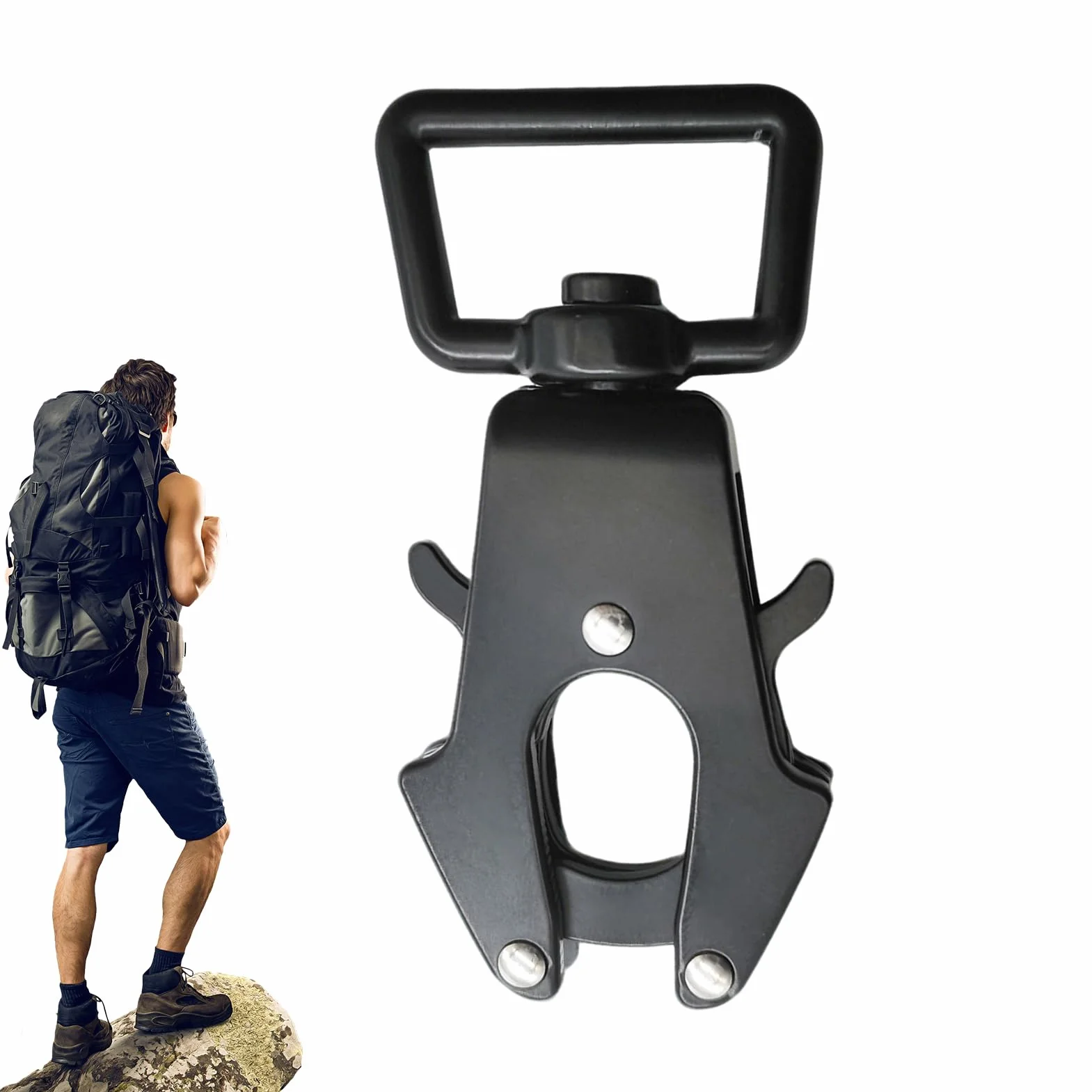 Connecteur de laisse pour animaux de compagnie – rotatif pour chien, clip à boucle en métal, crochet à libération rapide | Formation marche, marche, aventure en plein air, matériel de