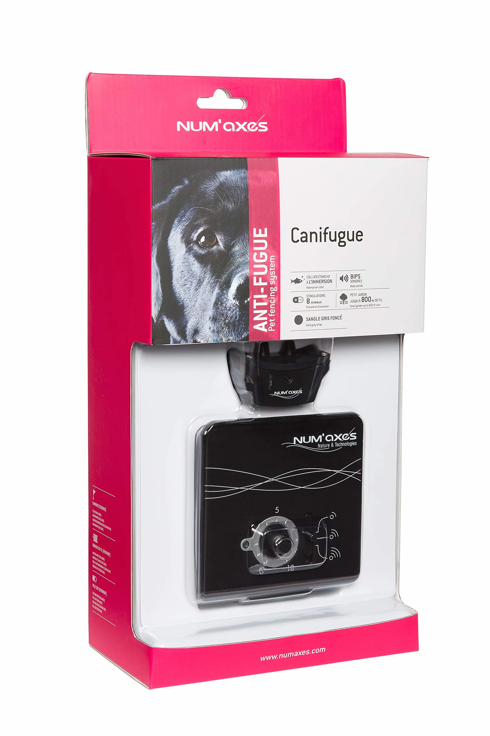NUM'AXES CANIFUGUE FUG1032 Clôture Anti-Fugue pour Chiens Set Complet