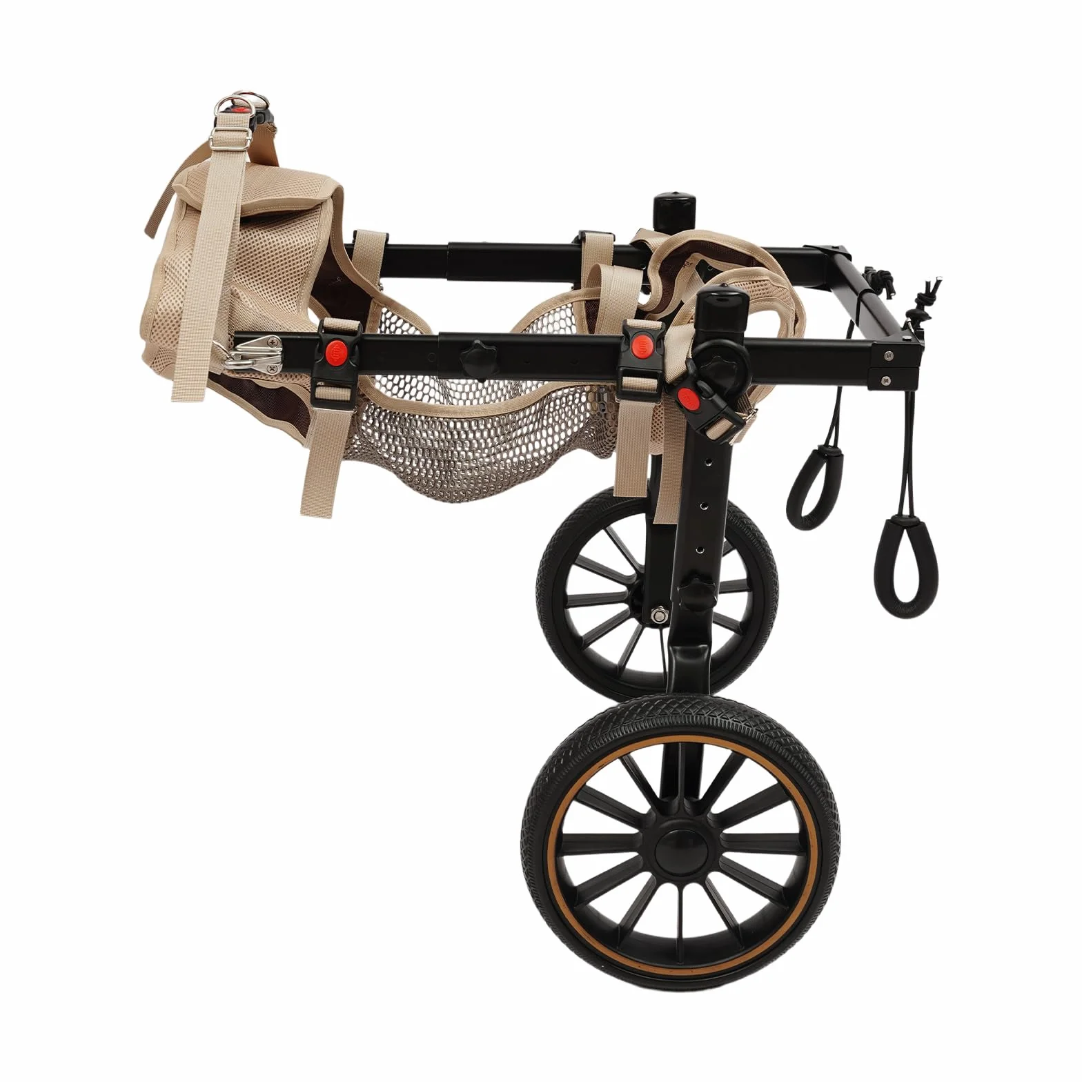 Fauteuil roulant réglable pour chien taille moyenne/grande, cadre aluminium léger, harnais maille, chariot arrière senior handicapé