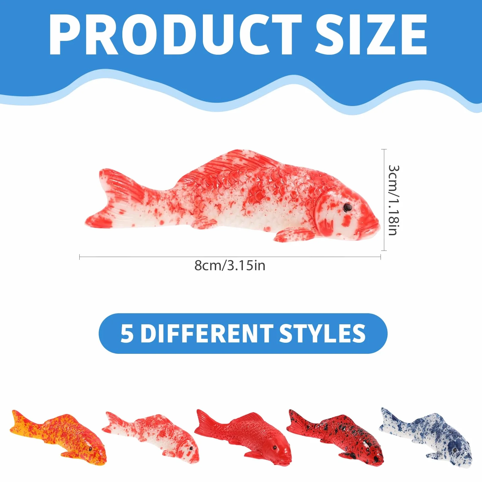 Poisson Artificiel 5 Pièces Aquarium Décoration Rouge Réaliste Plastique Bassin Accessoires Photographie