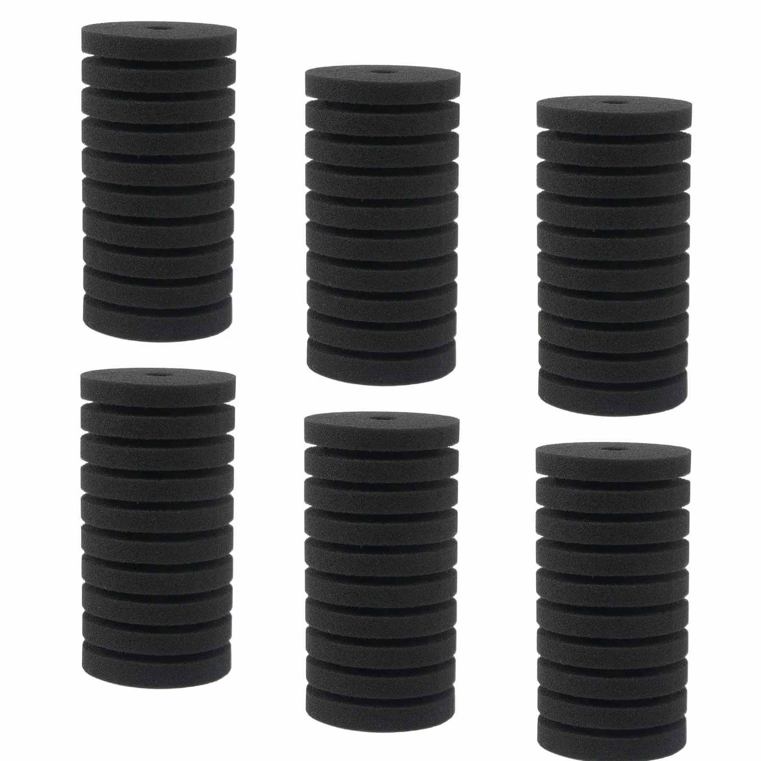Filtres en Éponge pour Aquarium 6 Pièces, Filtration Biologique et Mécanique, Mousse Silencieuse