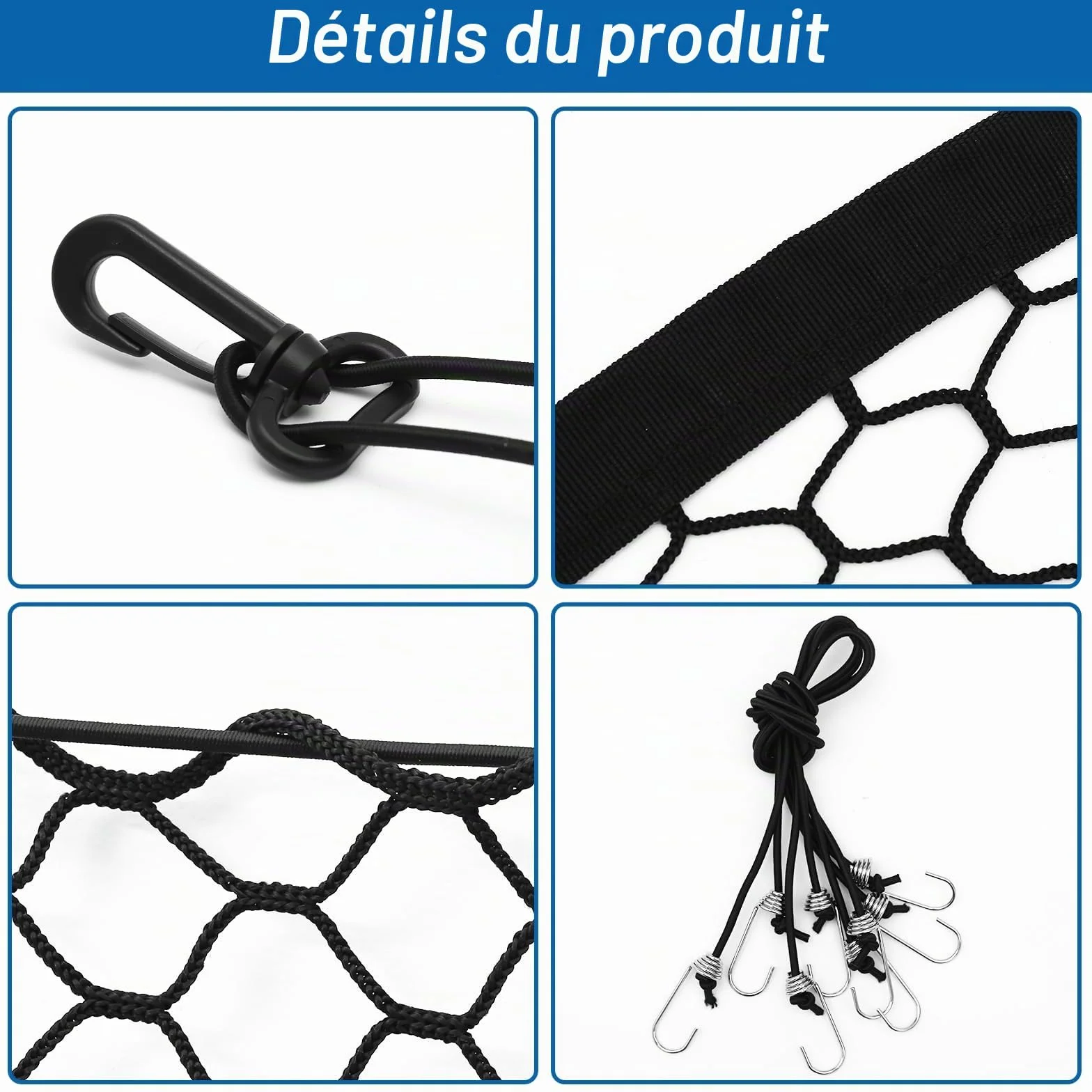 Filet Voiture pour Chien 120x70cm Grille Séparation Siège Arrière Camions SUV Berlines