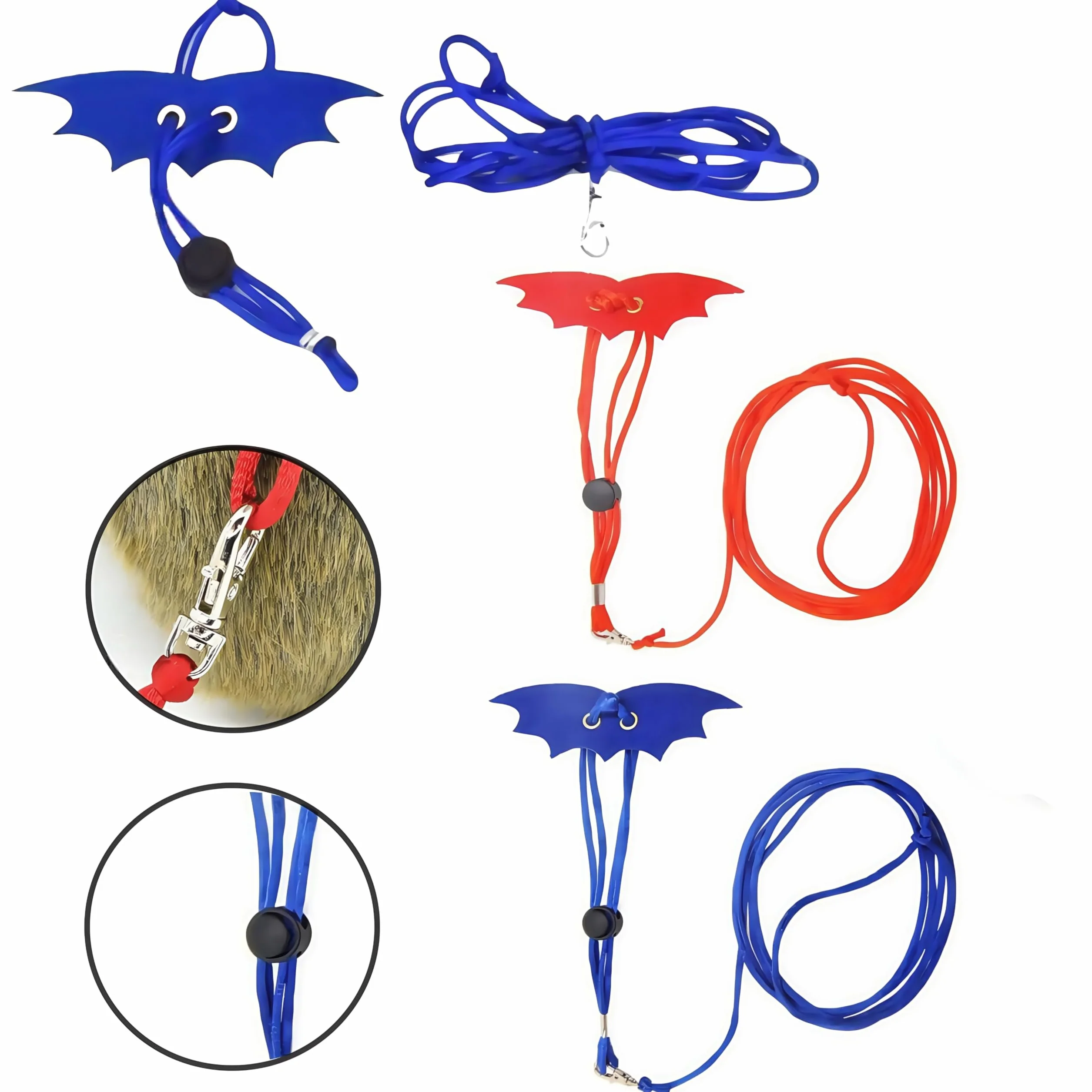 Lot de 2 laisses pour harnais de poitrine pour petits animaux domestiques, corde de traction de lapin de compagnie, harnais de hamster lapin pour petits animaux